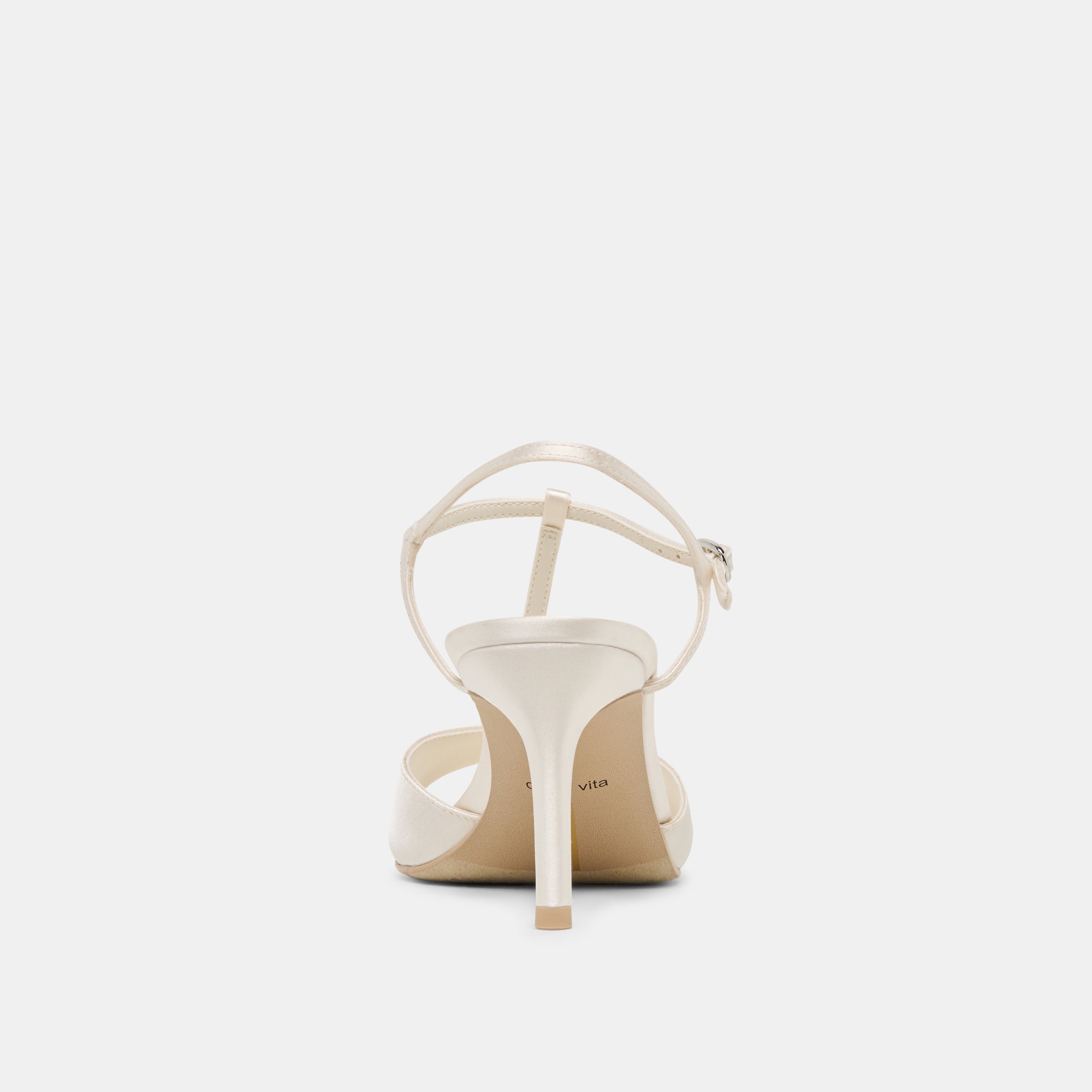 HILERY HEELS OFF WHITE SATIN - Image 7