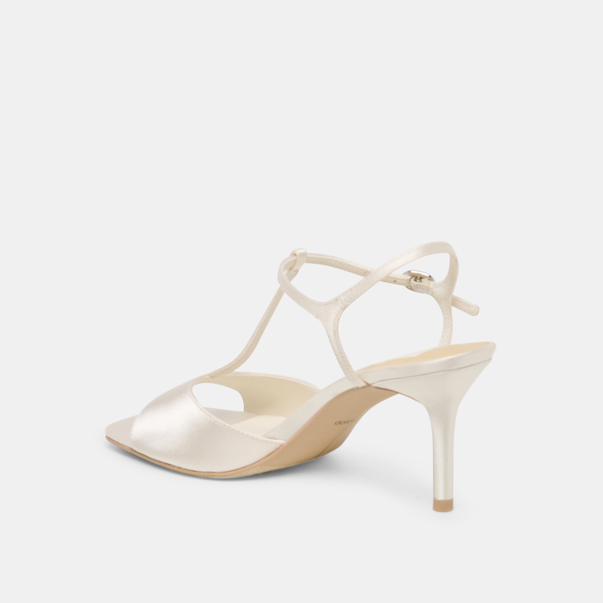 HILERY HEELS OFF WHITE SATIN - Image 5