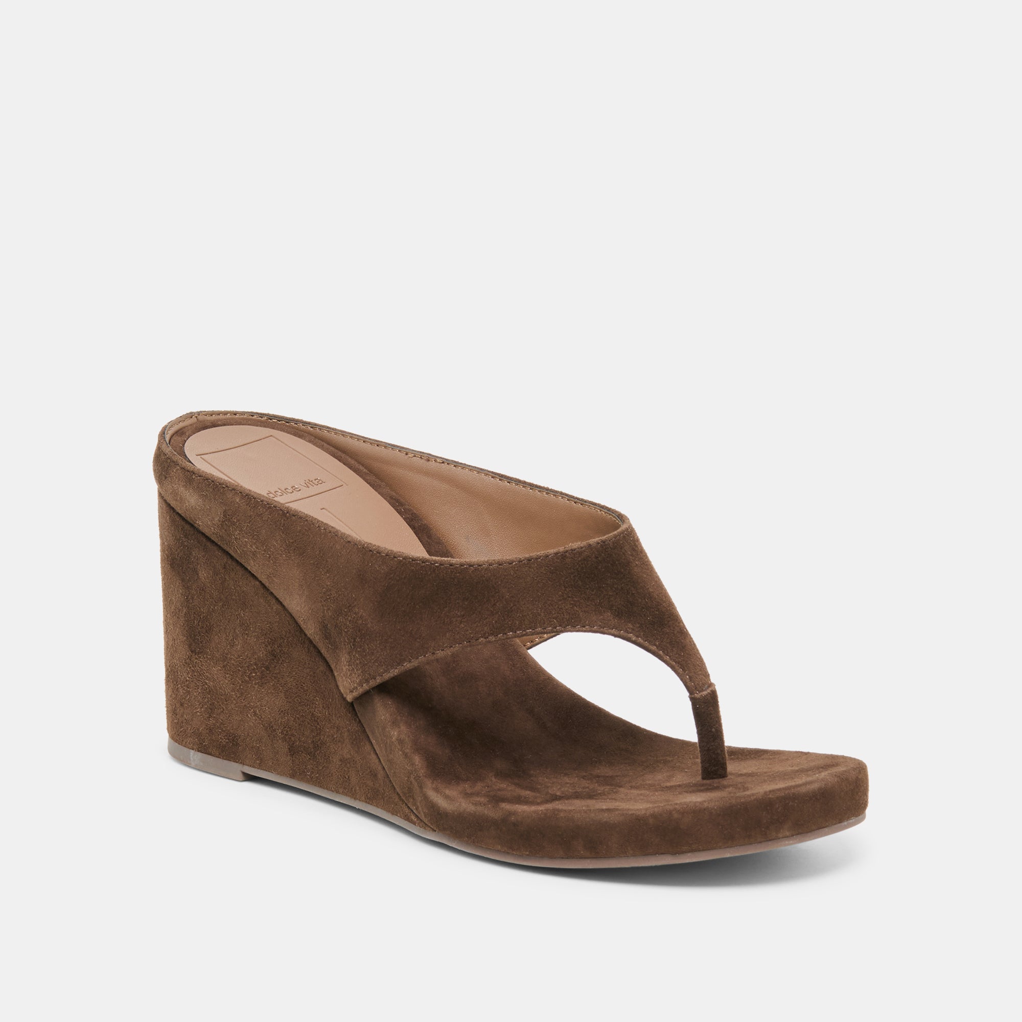 HINNA WEDGES DK BROWN SUEDE - Image 2