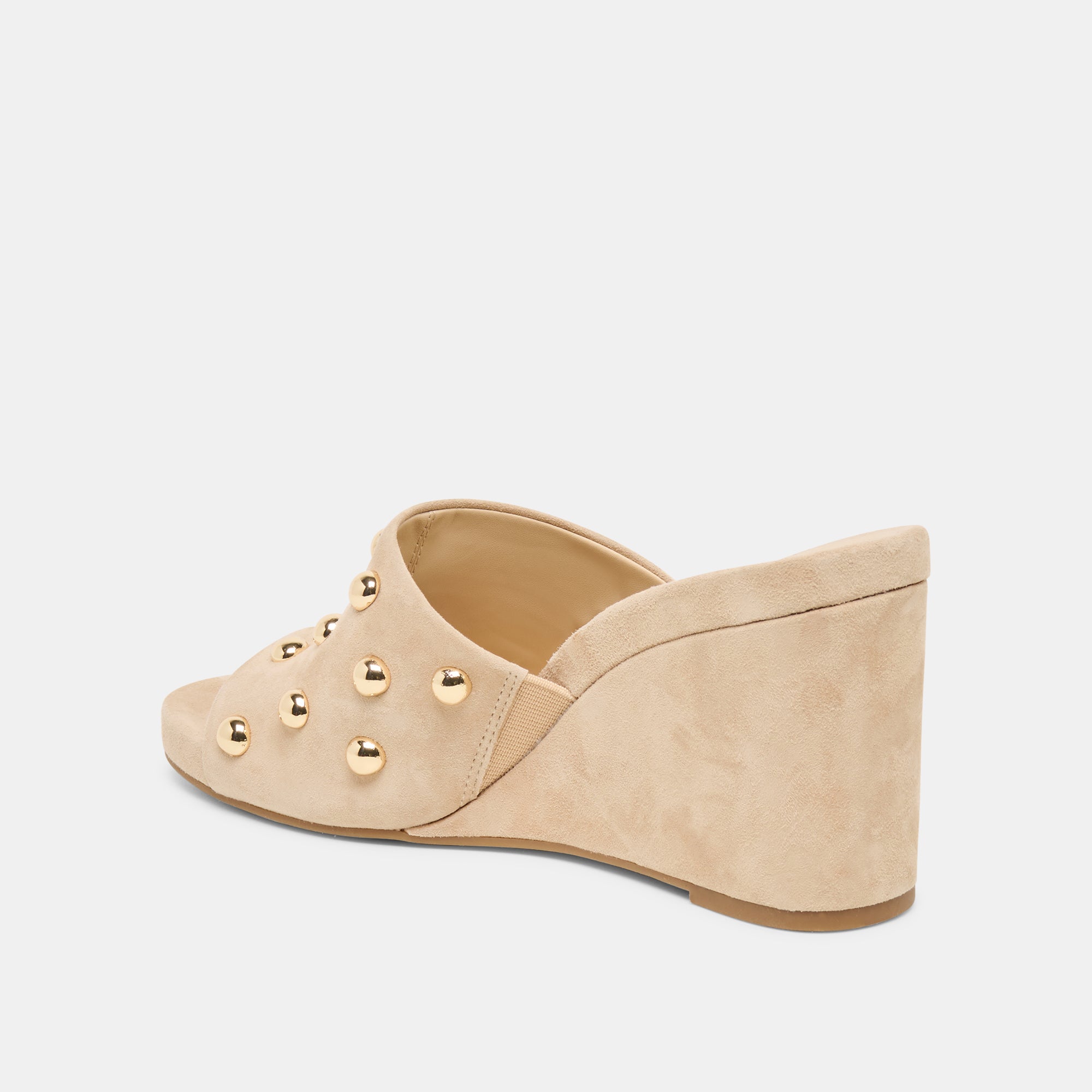 HOLTA STUD WEDGES CAMEL SUEDE - Image 9