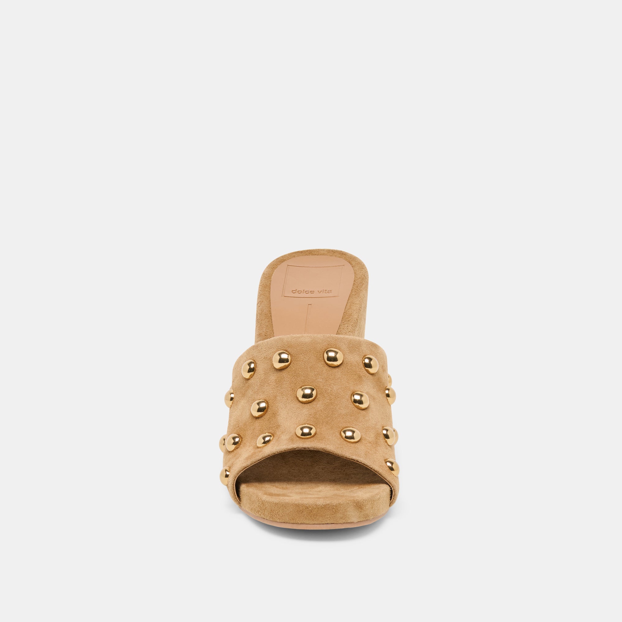 HOLTA STUD WEDGES LT BROWN SUEDE - Image 6