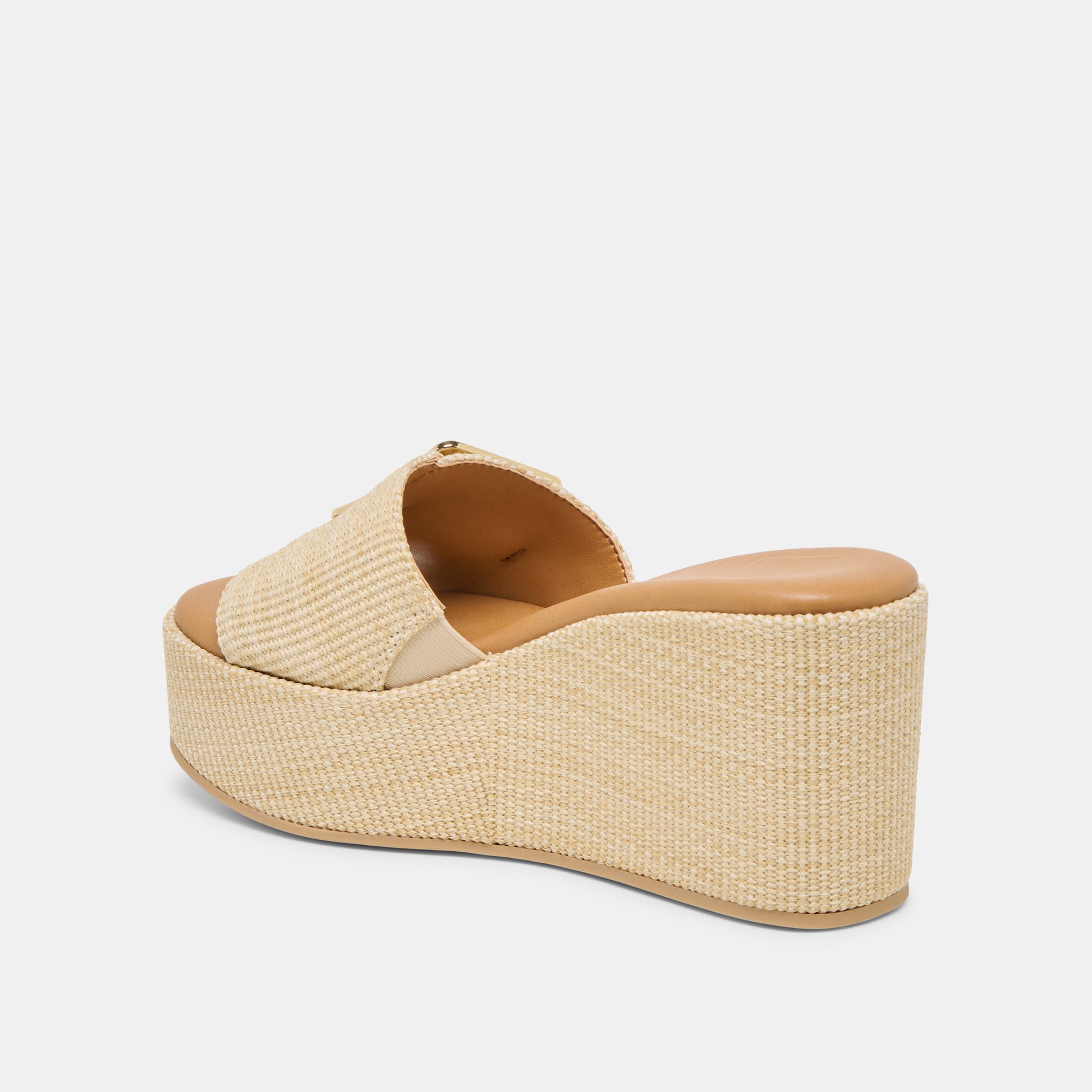 JILIAN WIDE WEDGES LT NATURAL RAFFIA - Image 9