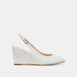 KOLA WEDGES WHITE LEATHER