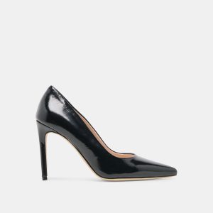 LANKY HEELS BLACK LEATHER