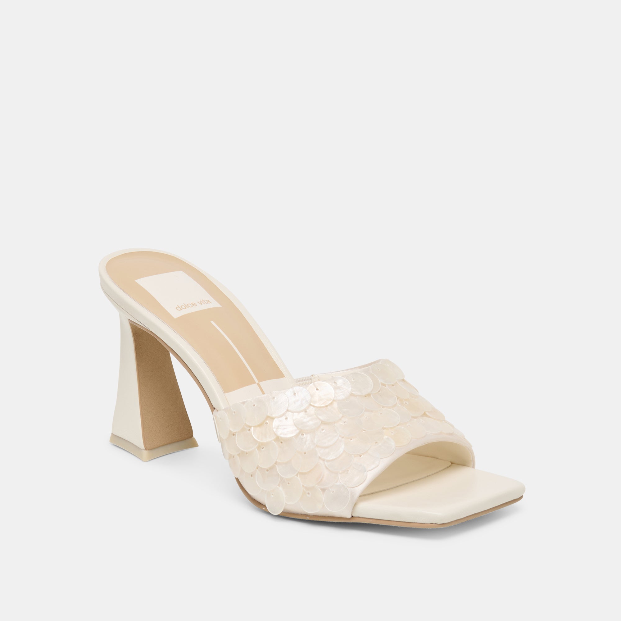 NANDY CONFETTI HEELS IVORY SEQUIN - Image 3