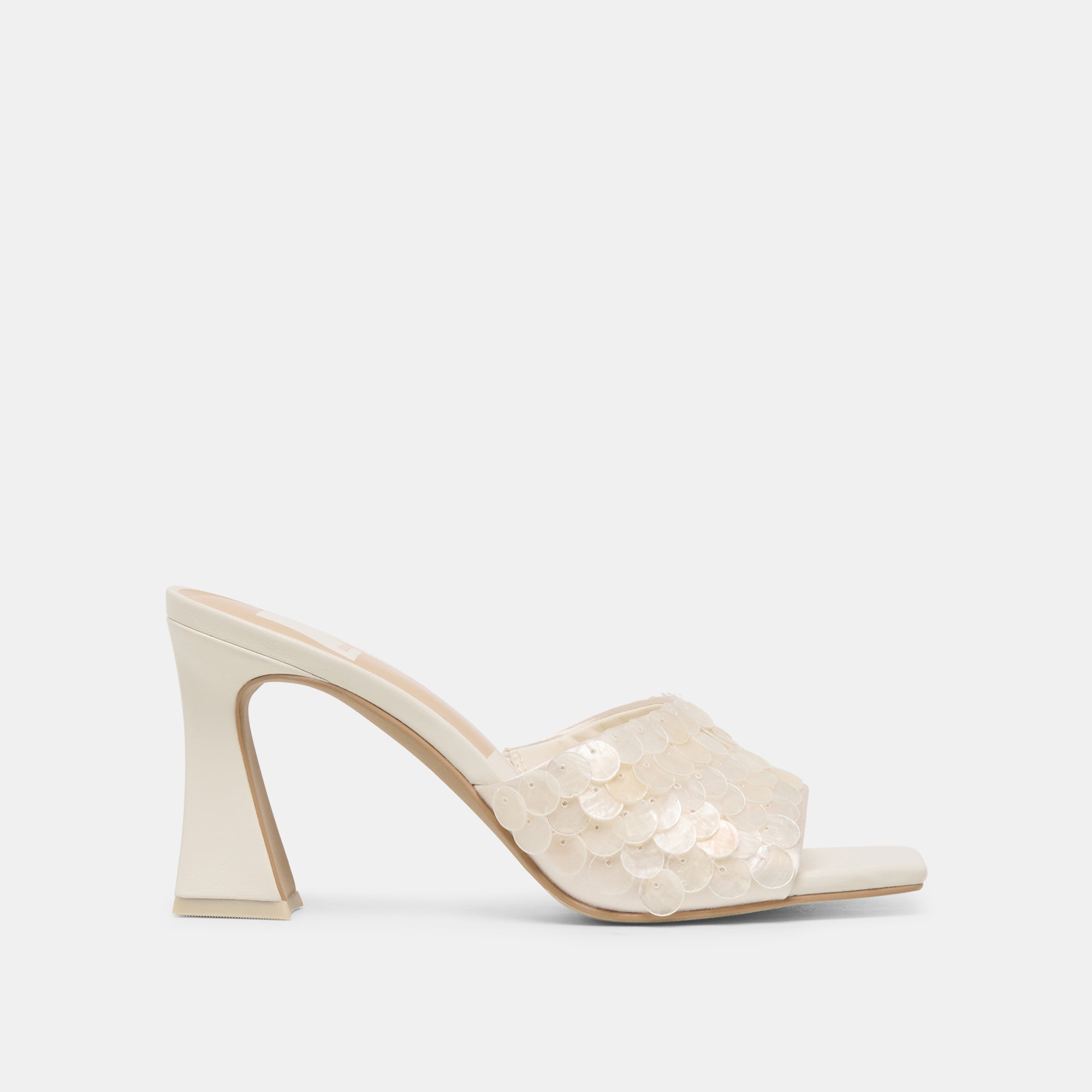 NANDY CONFETTI HEELS IVORY SEQUIN