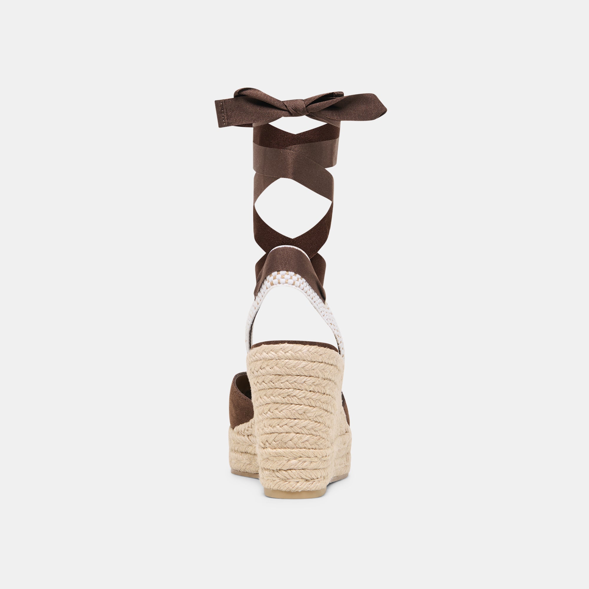NOURA WEDGES DK BROWN SUEDE - Image 8