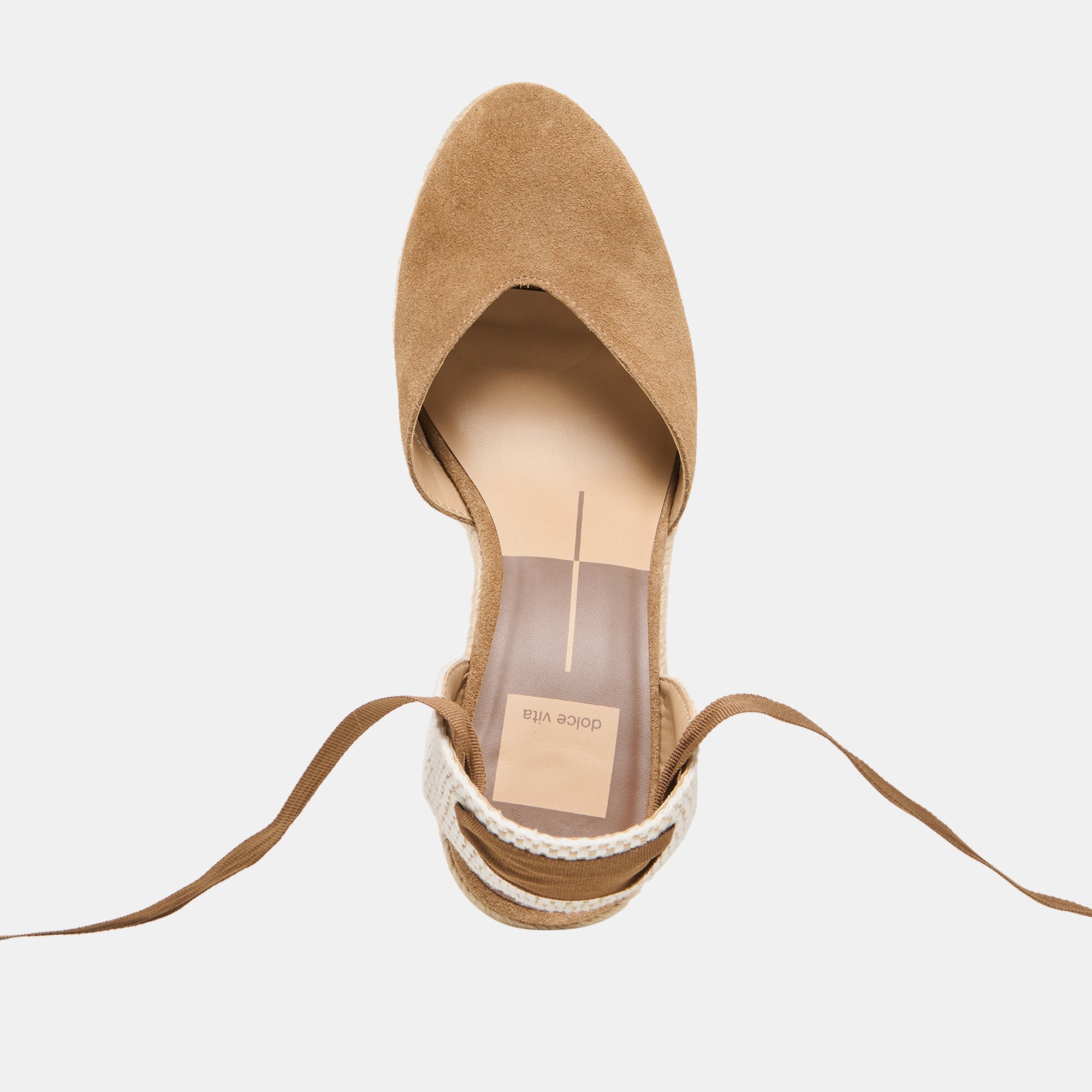 NOURA WEDGES LT BROWN SUEDE - Image 12