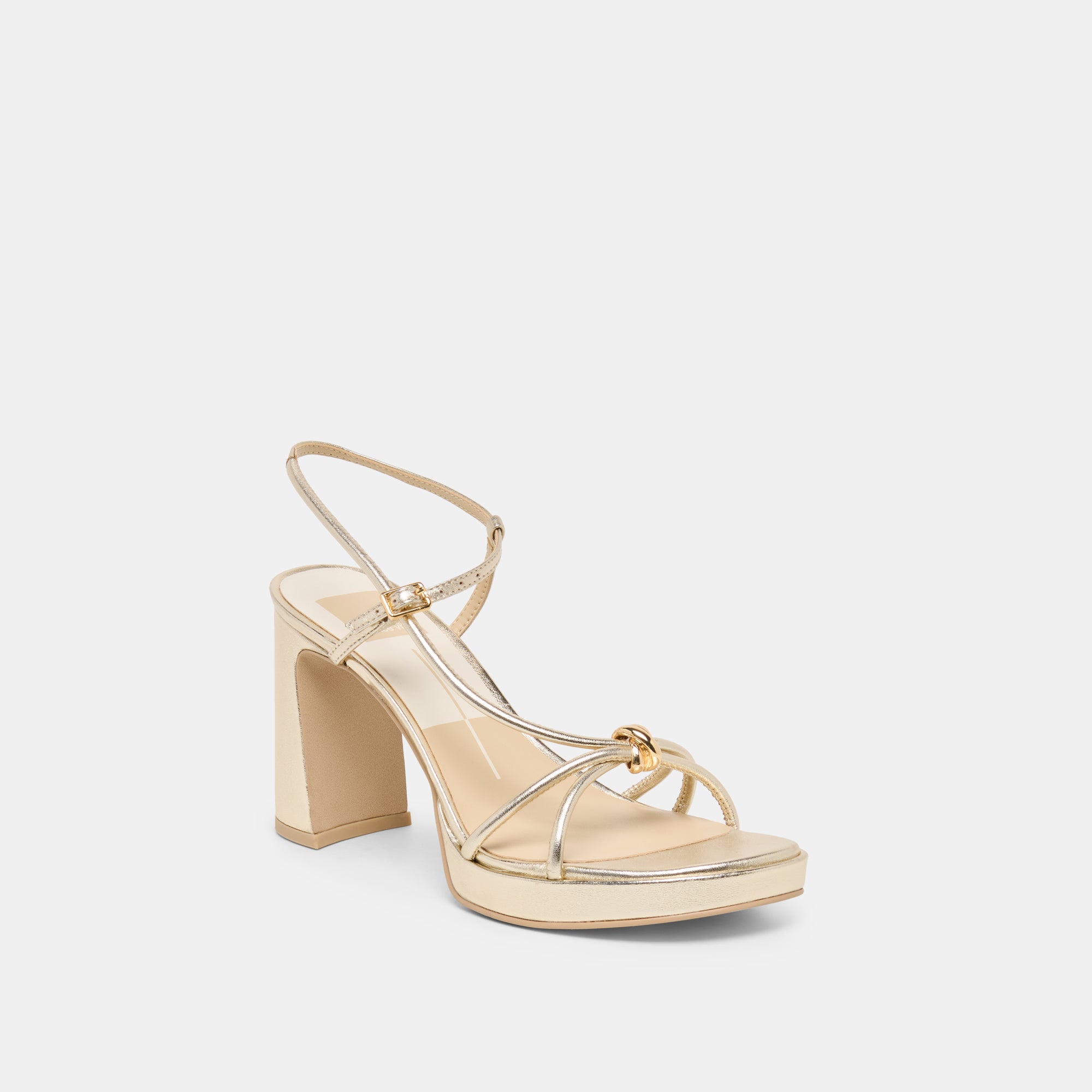 ODETE HEELS GOLD LEATHER - Image 3