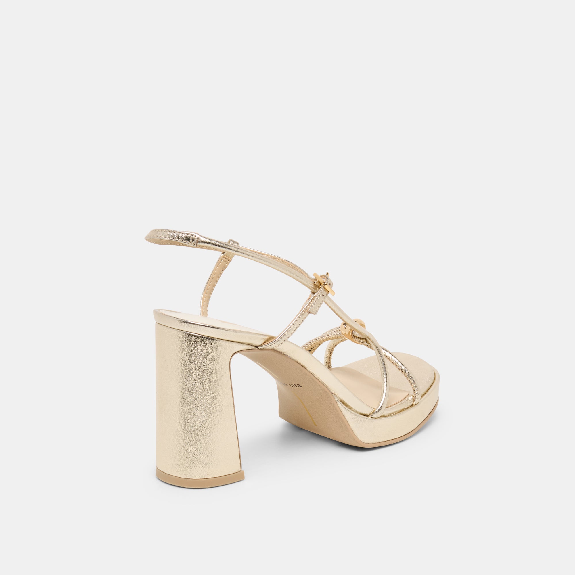 ODETE HEELS GOLD LEATHER - Image 5