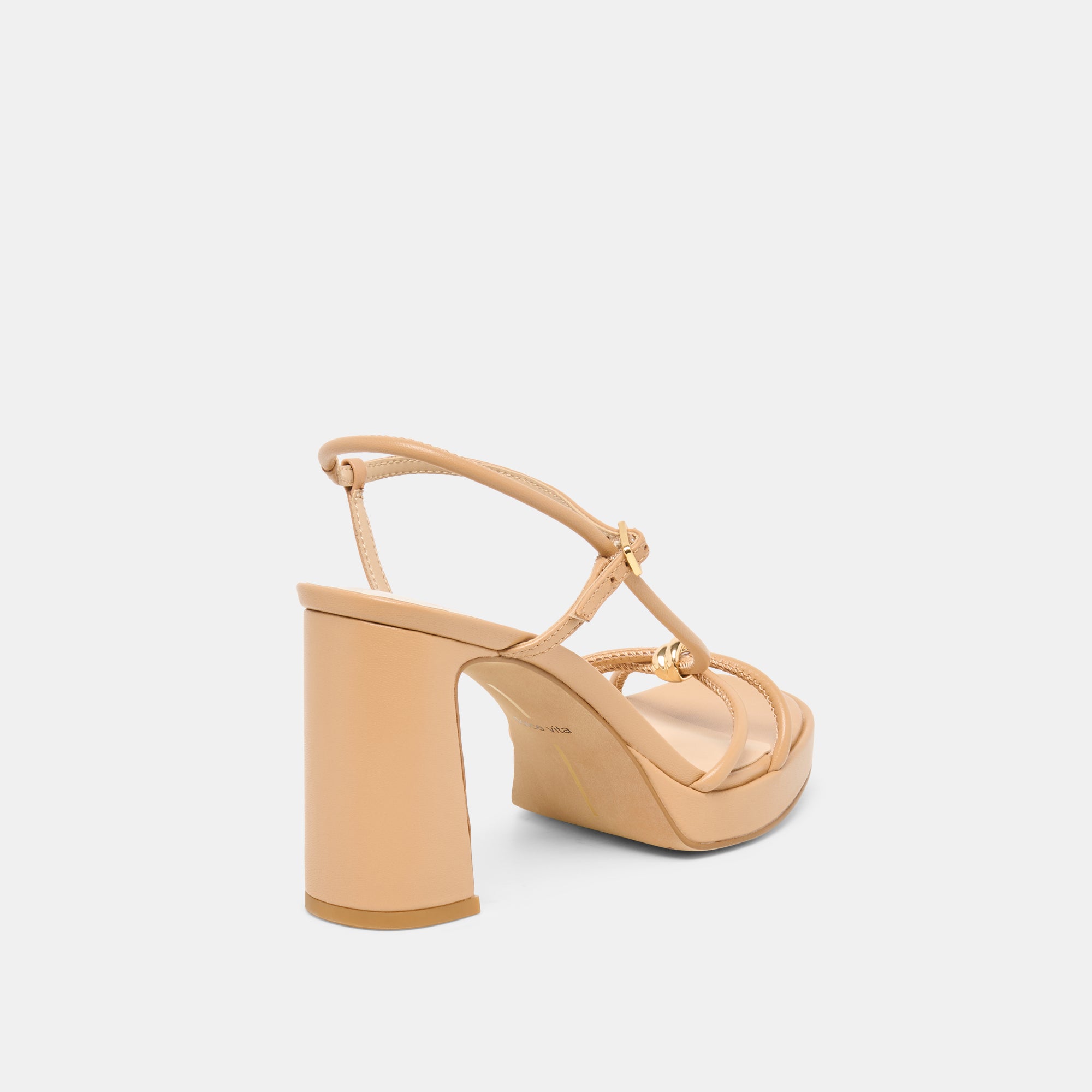 ODETE HEELS LT TAN LEATHER - Image 5