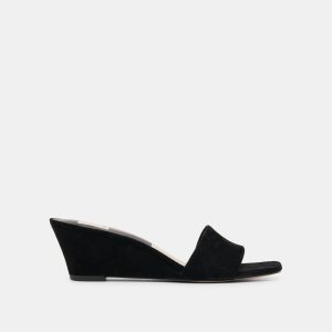 QAILY WEDGES ONYX SUEDE