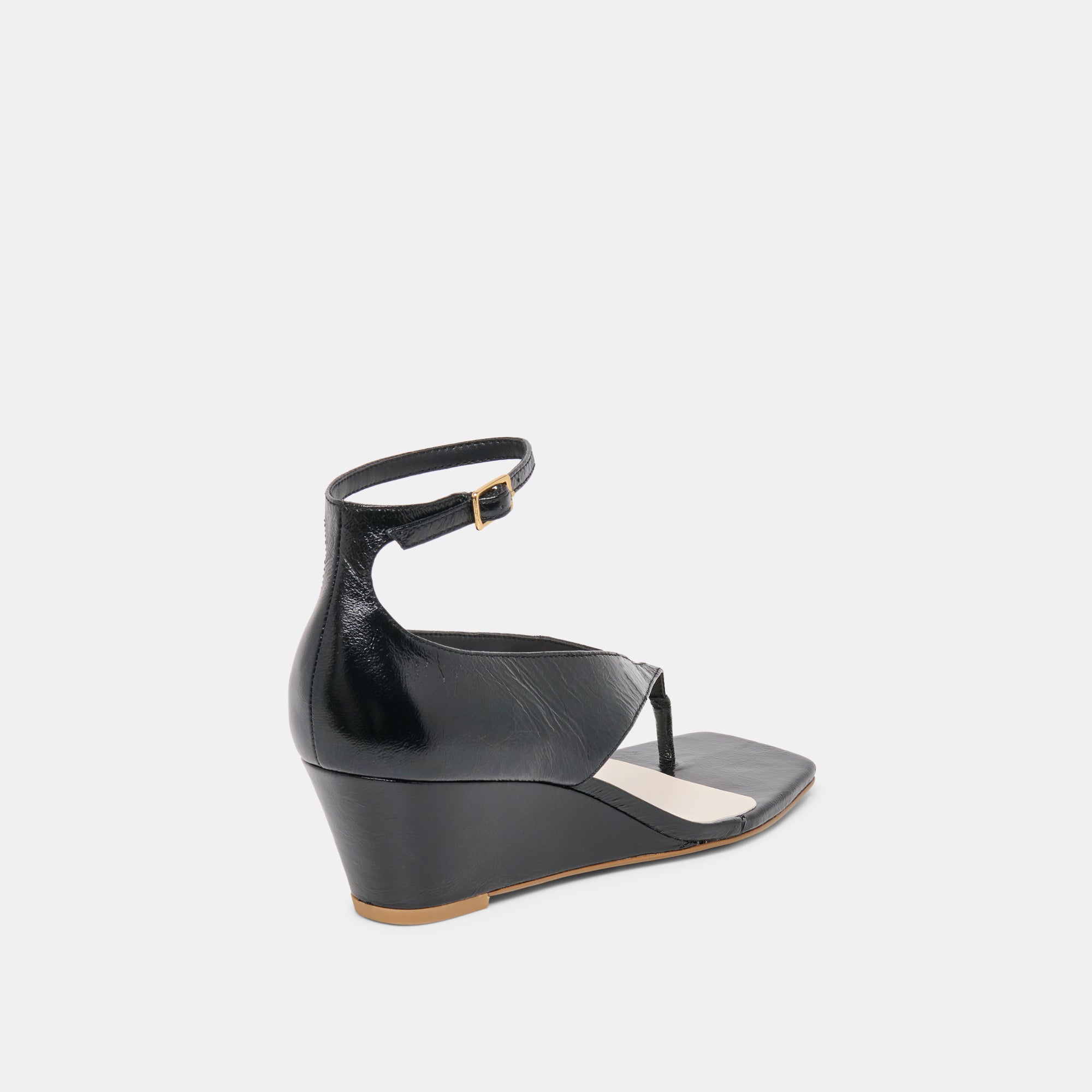 QUINNY WEDGES BLACK LEATHER - Image 5