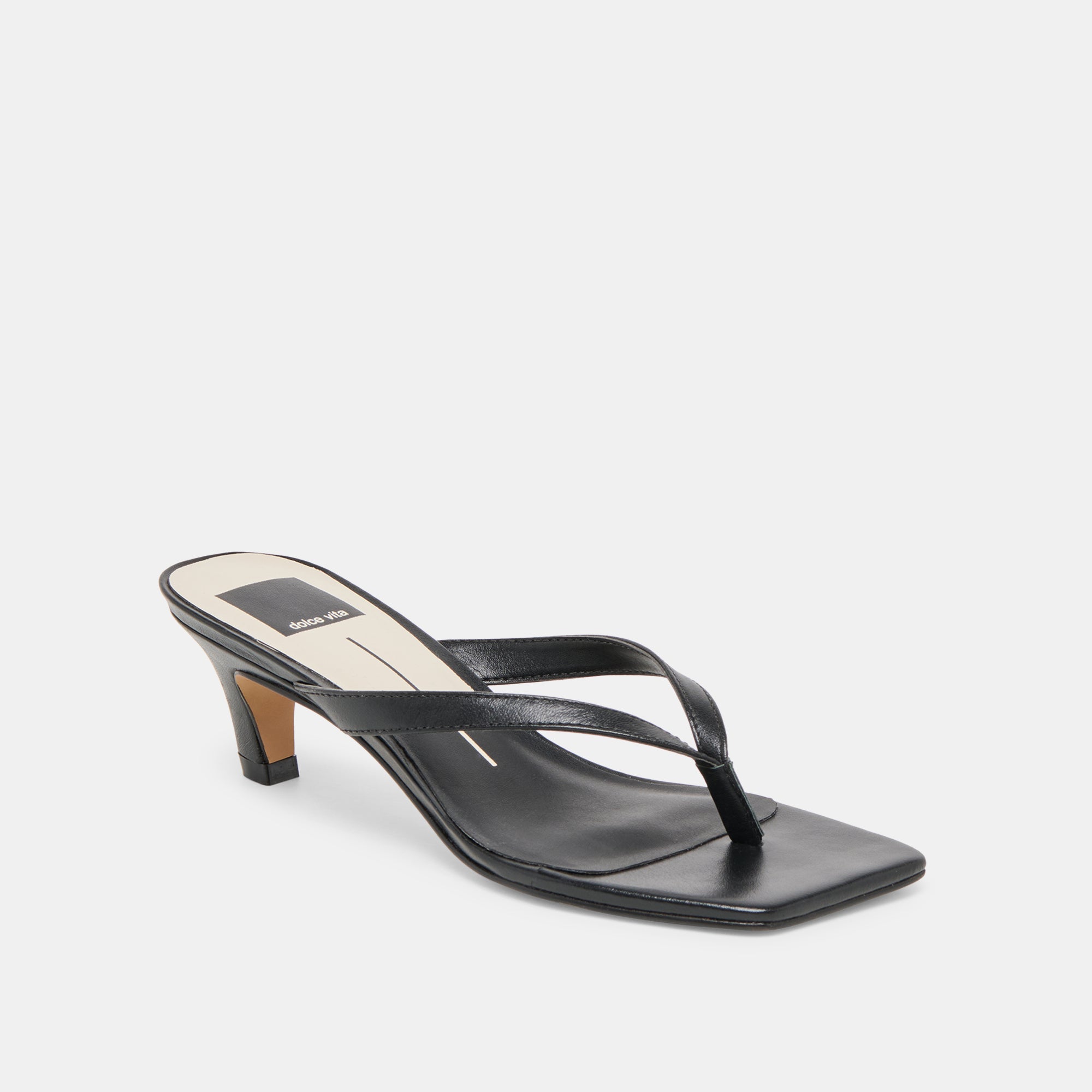 RAMIA HEELS BLACK LEATHER - Image 3