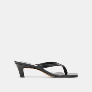 RAMIA HEELS BLACK LEATHER