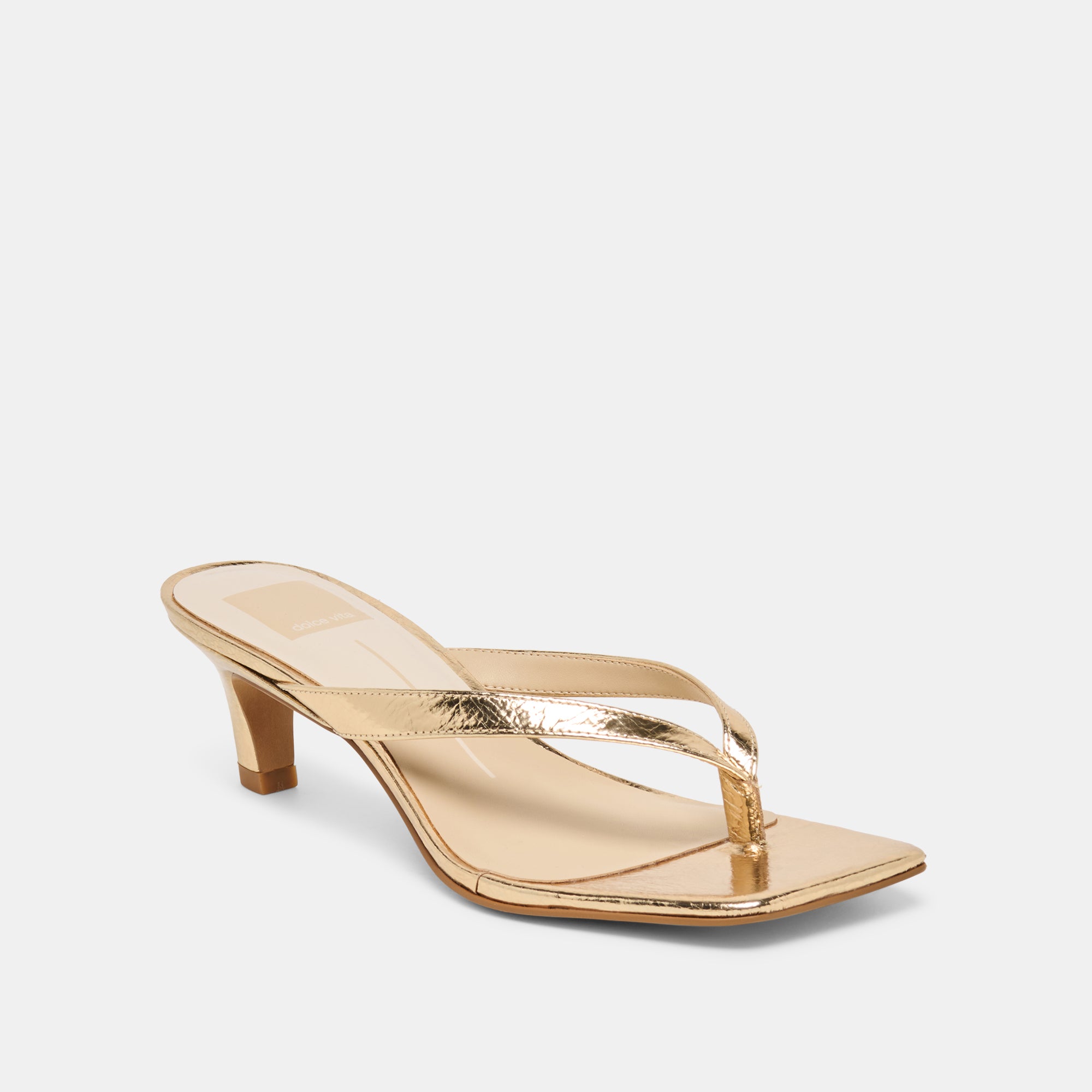 RAMIA HEELS GOLD DISTRESSED LEATHER - Image 2