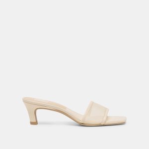REXA MESH HEELS CREME MESH