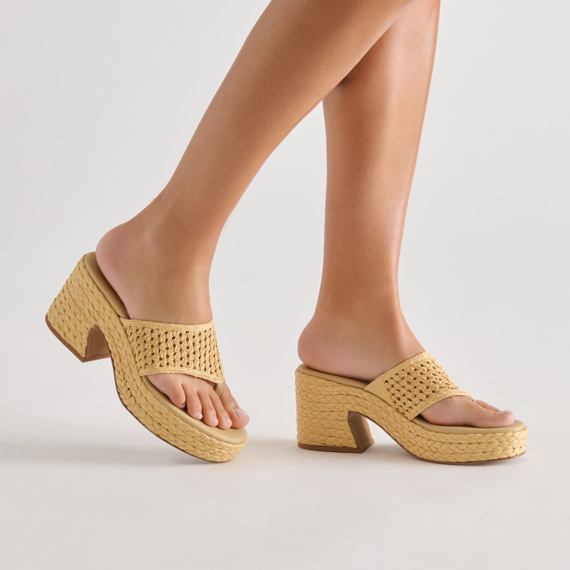 RIPPLE HEELS LT NATURAL RAFFIA - Image 2