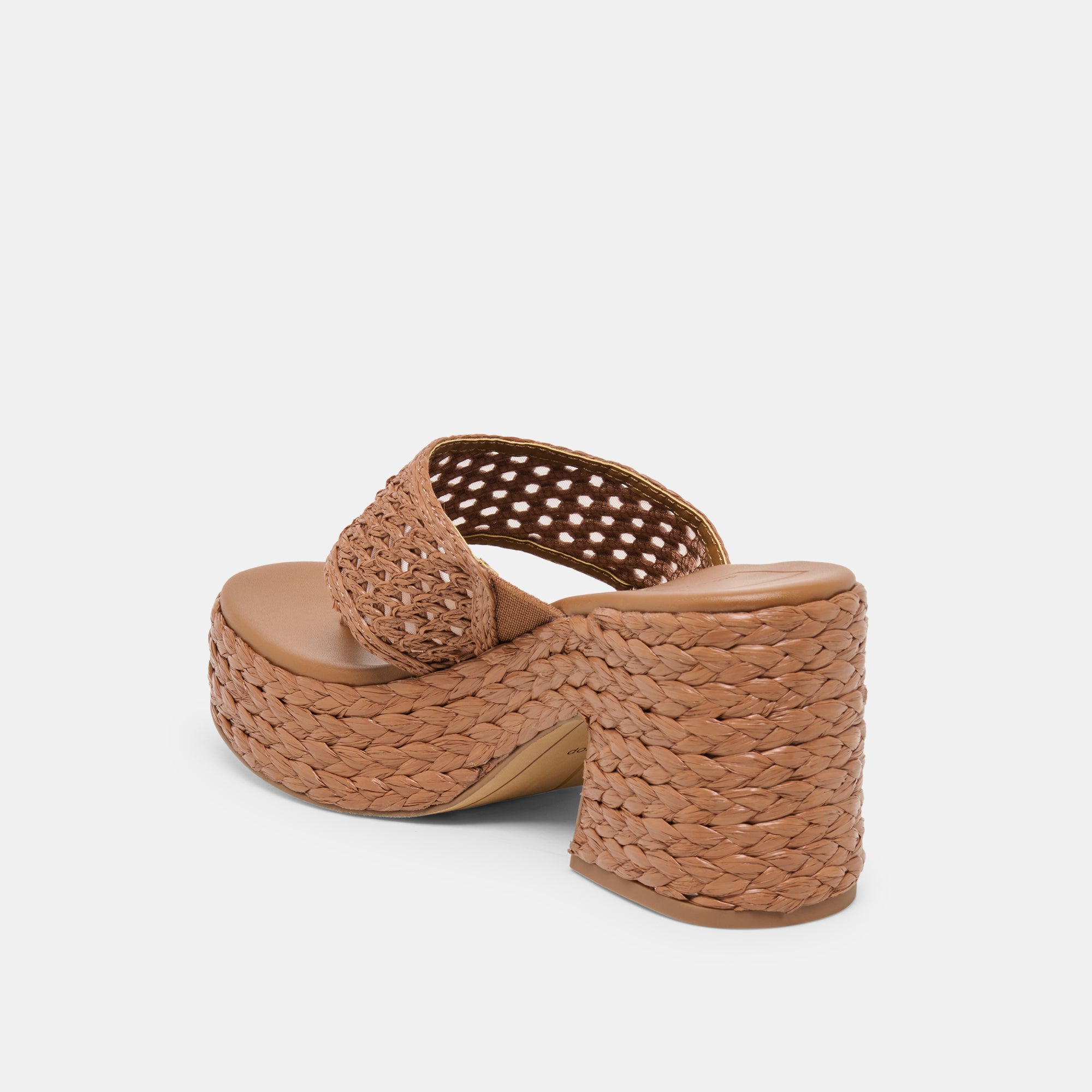 RIPPLE HEELS MID BROWN RAFFIA - Image 5