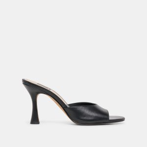 ROSHA HEELS BLACK LEATHER