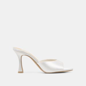 ROSHA HEELS TRUE WHITE SATIN