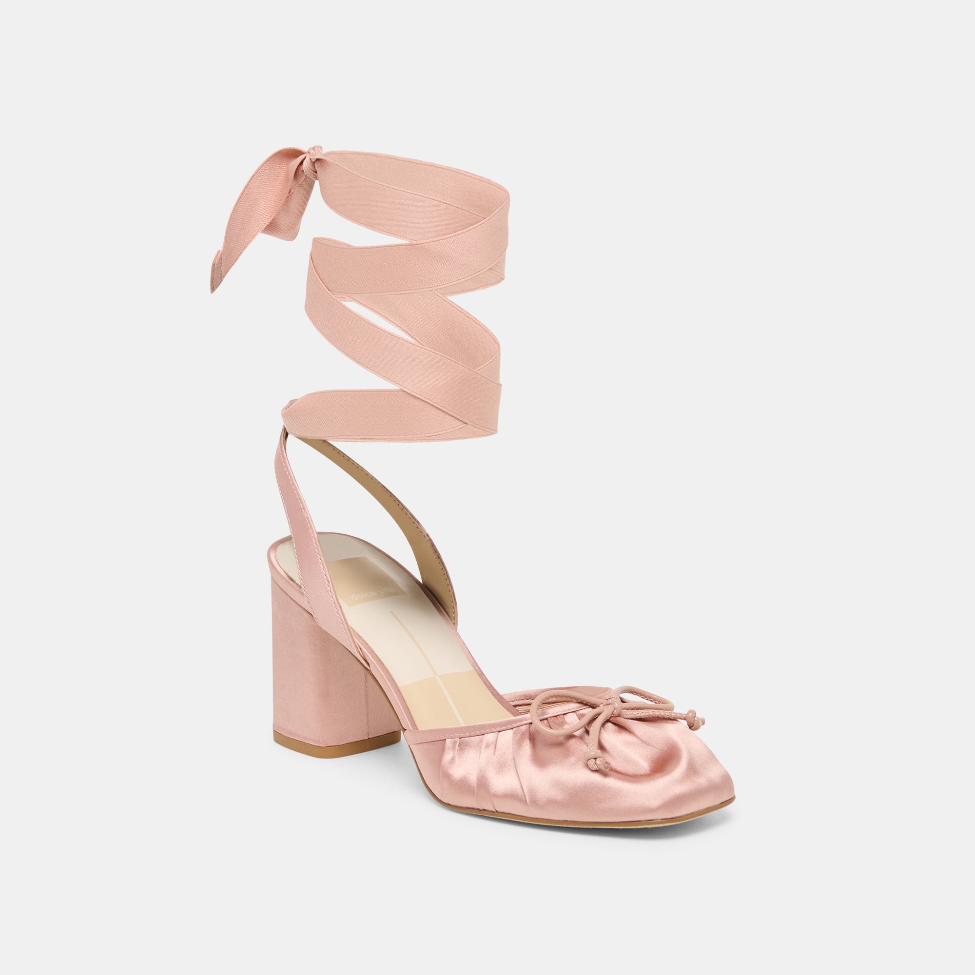 TISHA HEELS LT BLUSH SATIN - Image 3