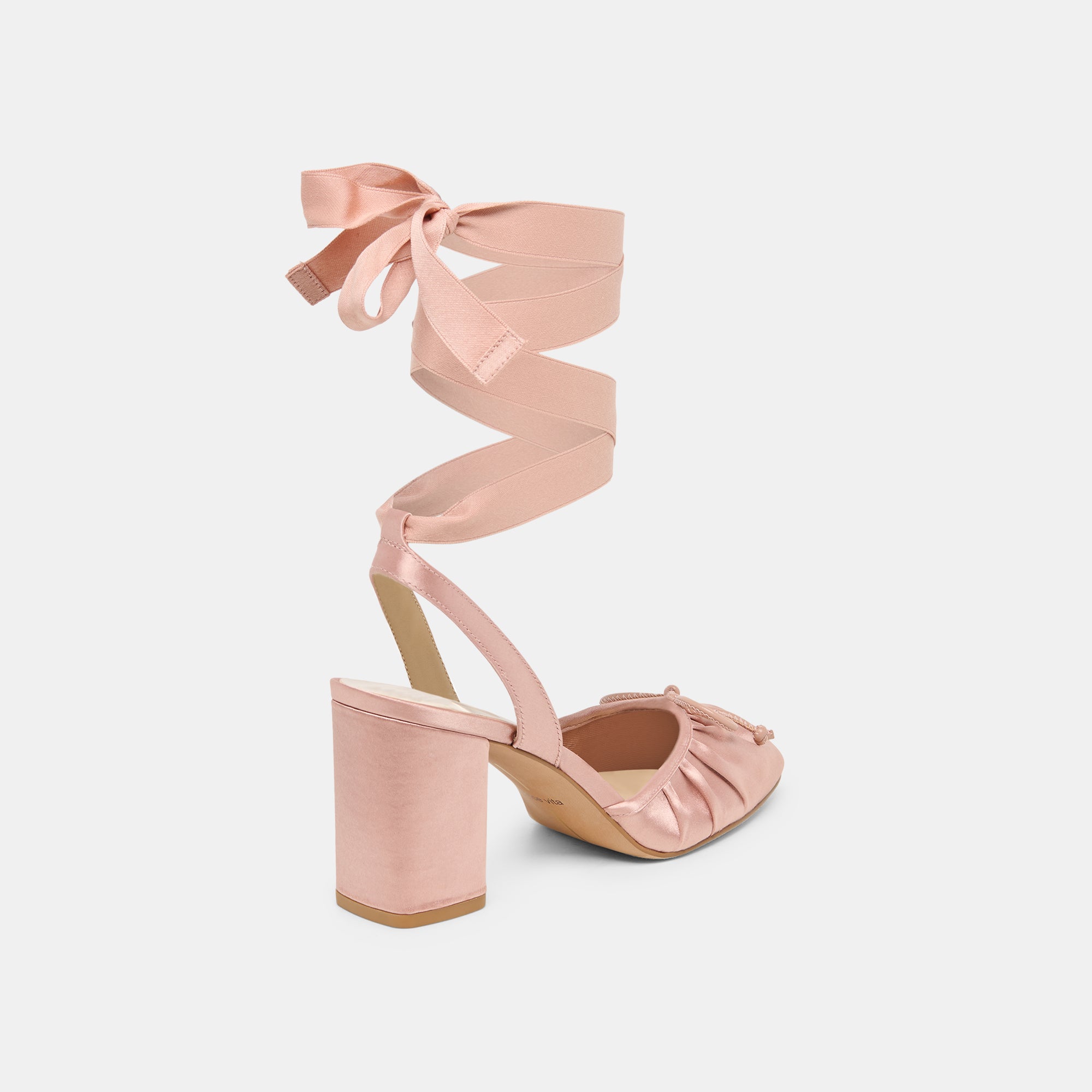 TISHA HEELS LT BLUSH SATIN - Image 5