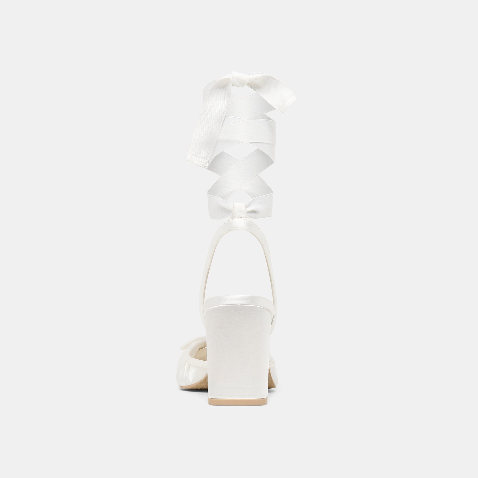 TISHA HEELS TRUE WHITE SATIN - Image 9
