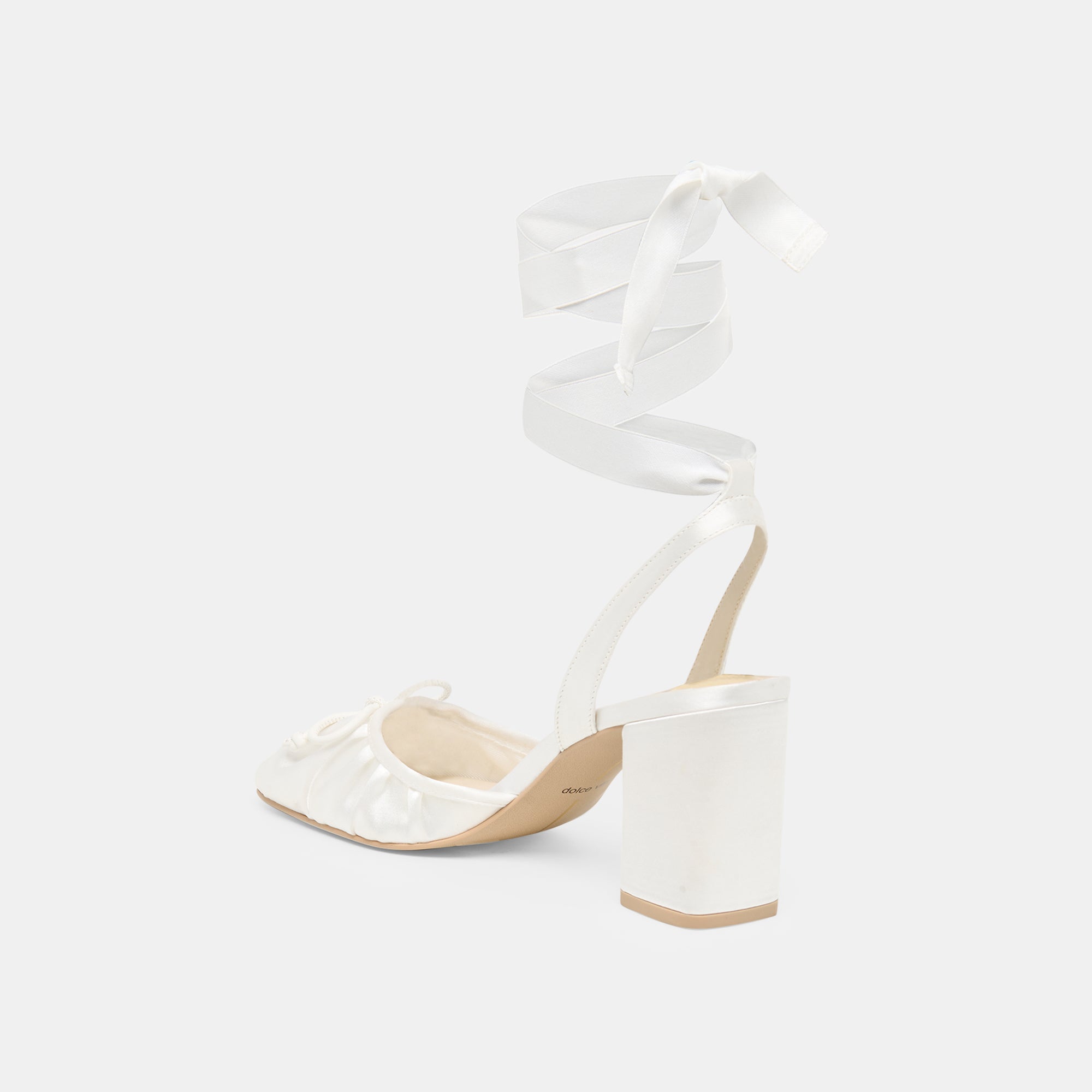 TISHA HEELS TRUE WHITE SATIN - Image 7