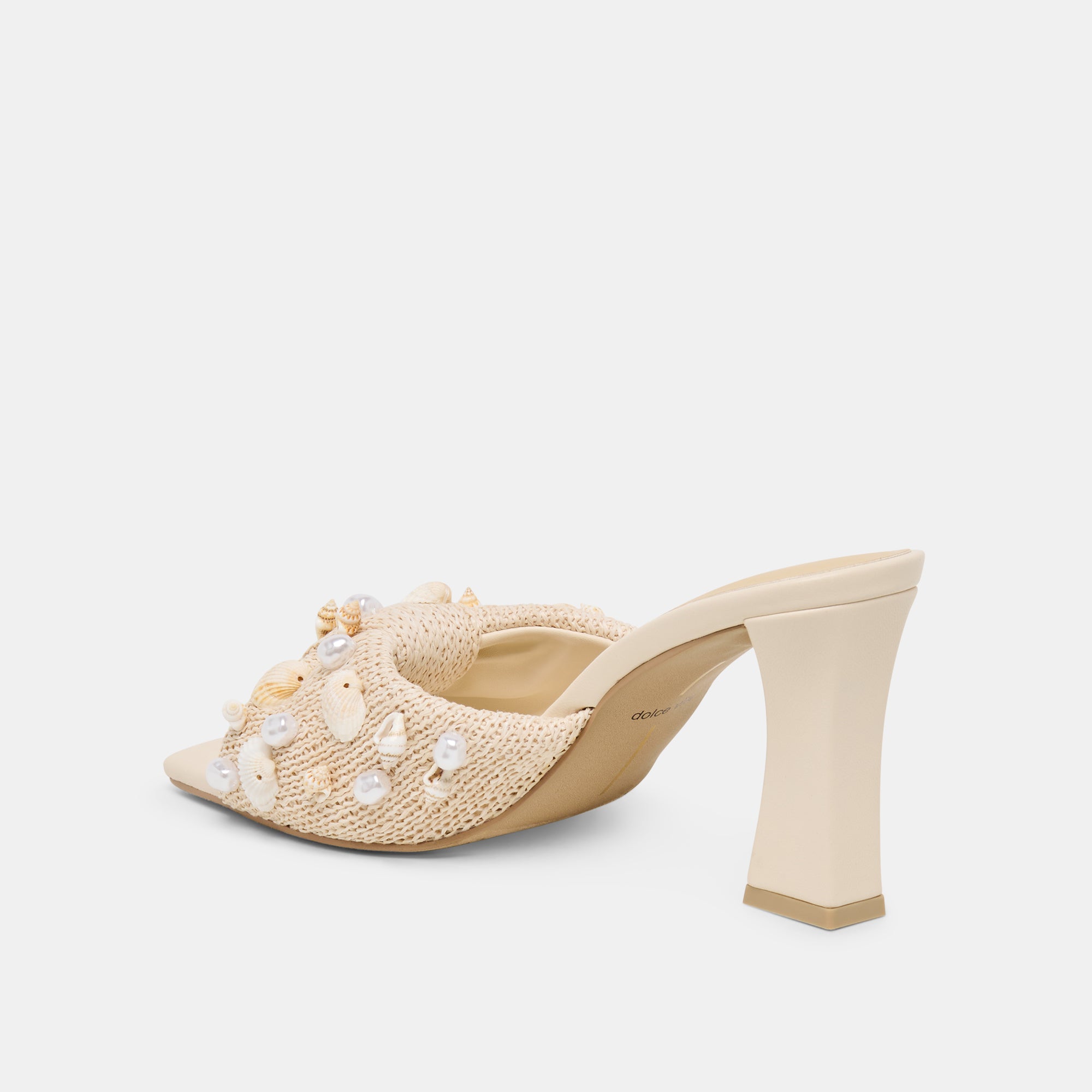 TYLAH HEELS OATMEAL BEADED RAFFIA - Image 5