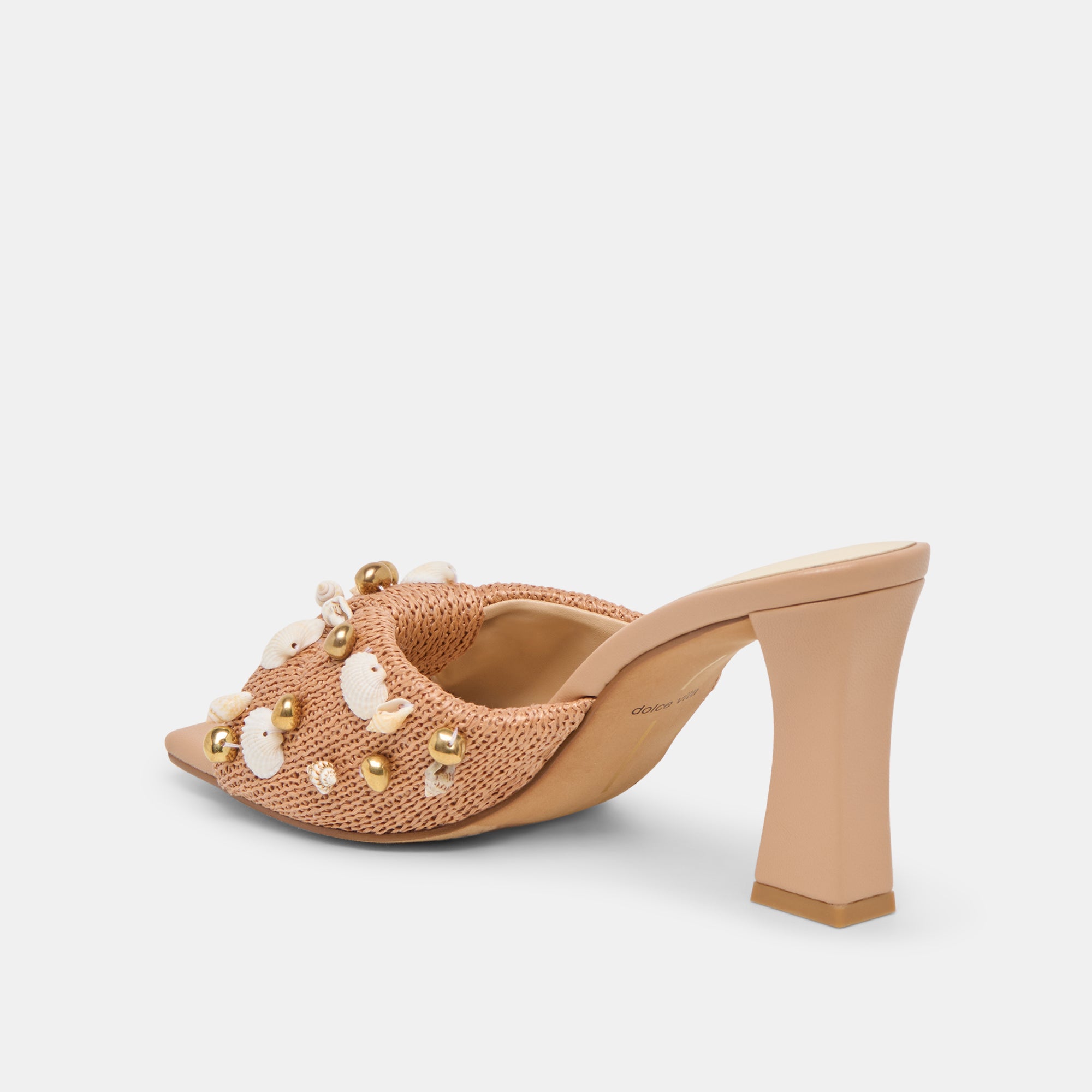 TYLAH HEELS TOFFEE BEADED RAFFIA - Image 7