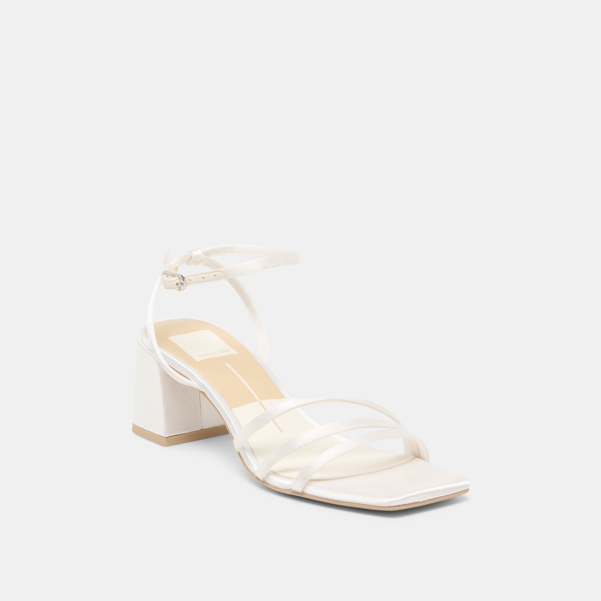 YSABEL HEELS TRUE WHITE SATIN - Image 3
