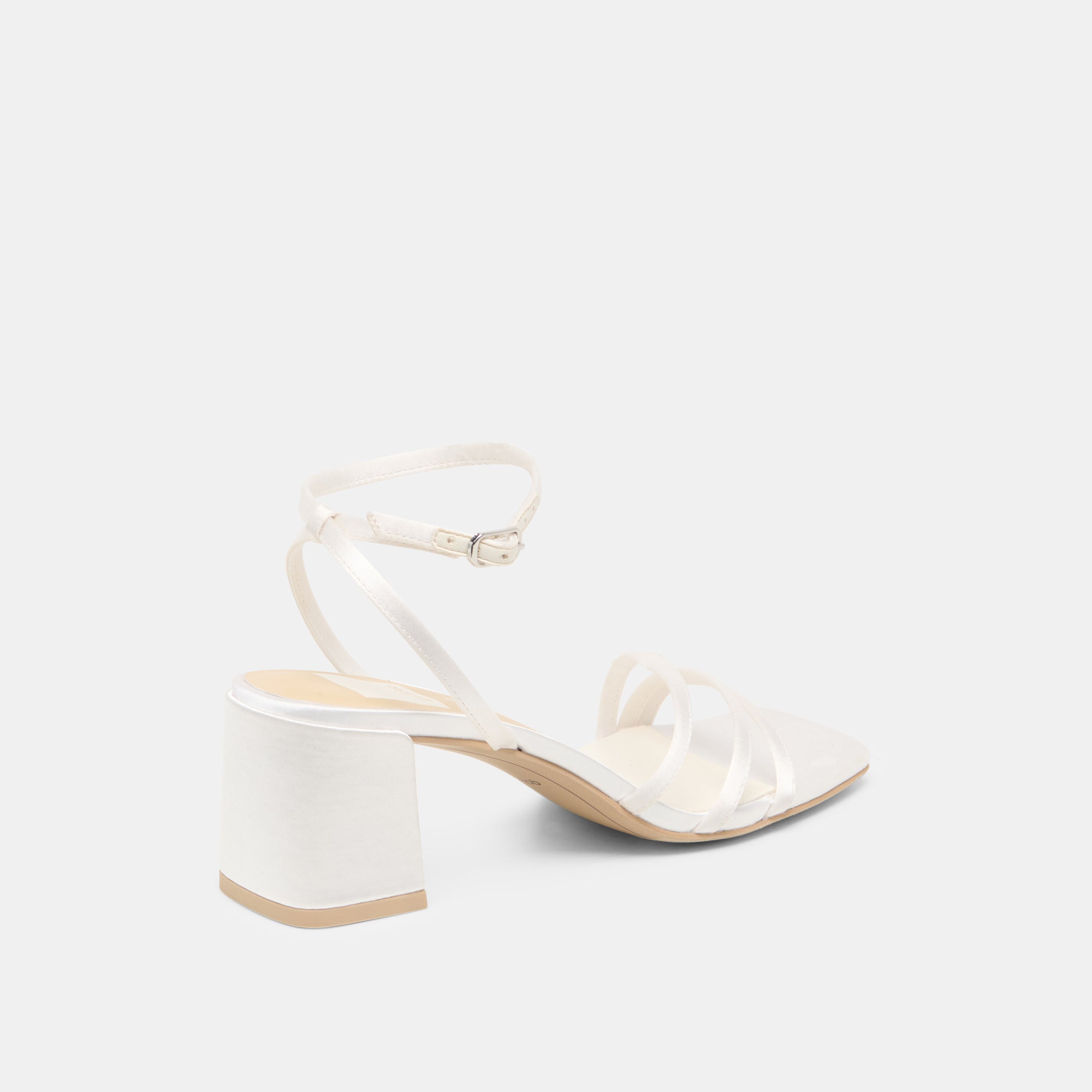 YSABEL HEELS TRUE WHITE SATIN - Image 5