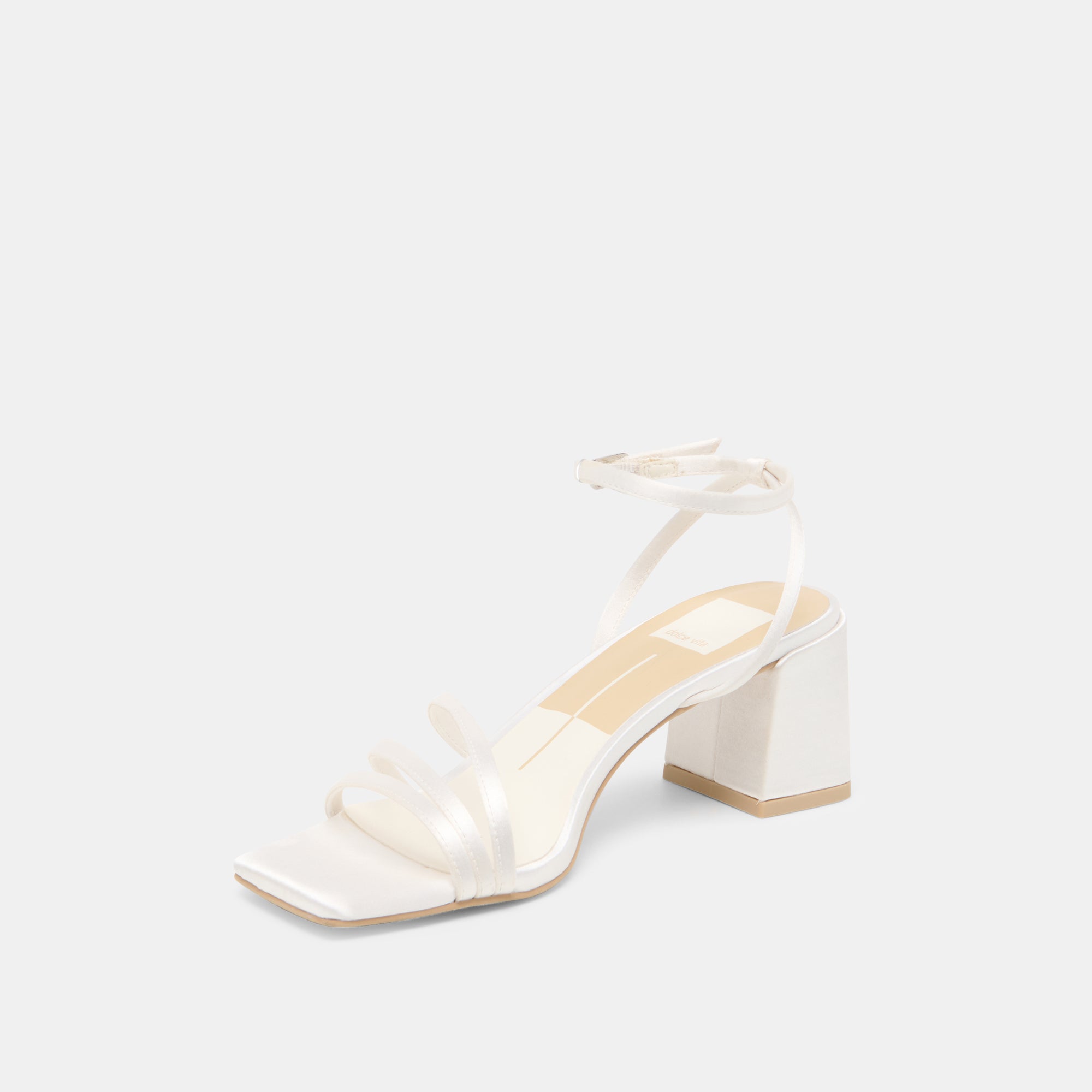 YSABEL HEELS TRUE WHITE SATIN - Image 6
