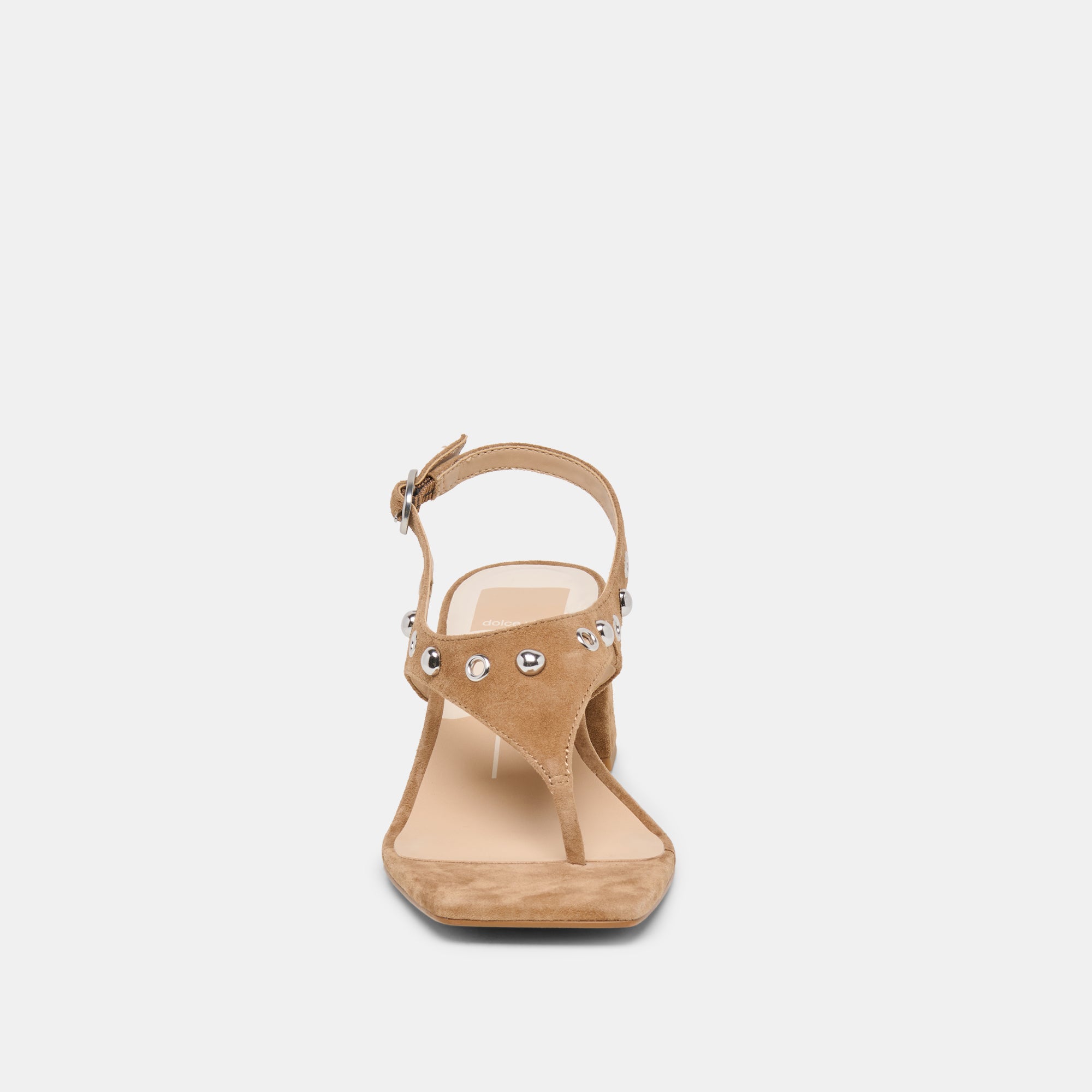 YVES STUD HEELS LT BROWN SUEDE - Image 8