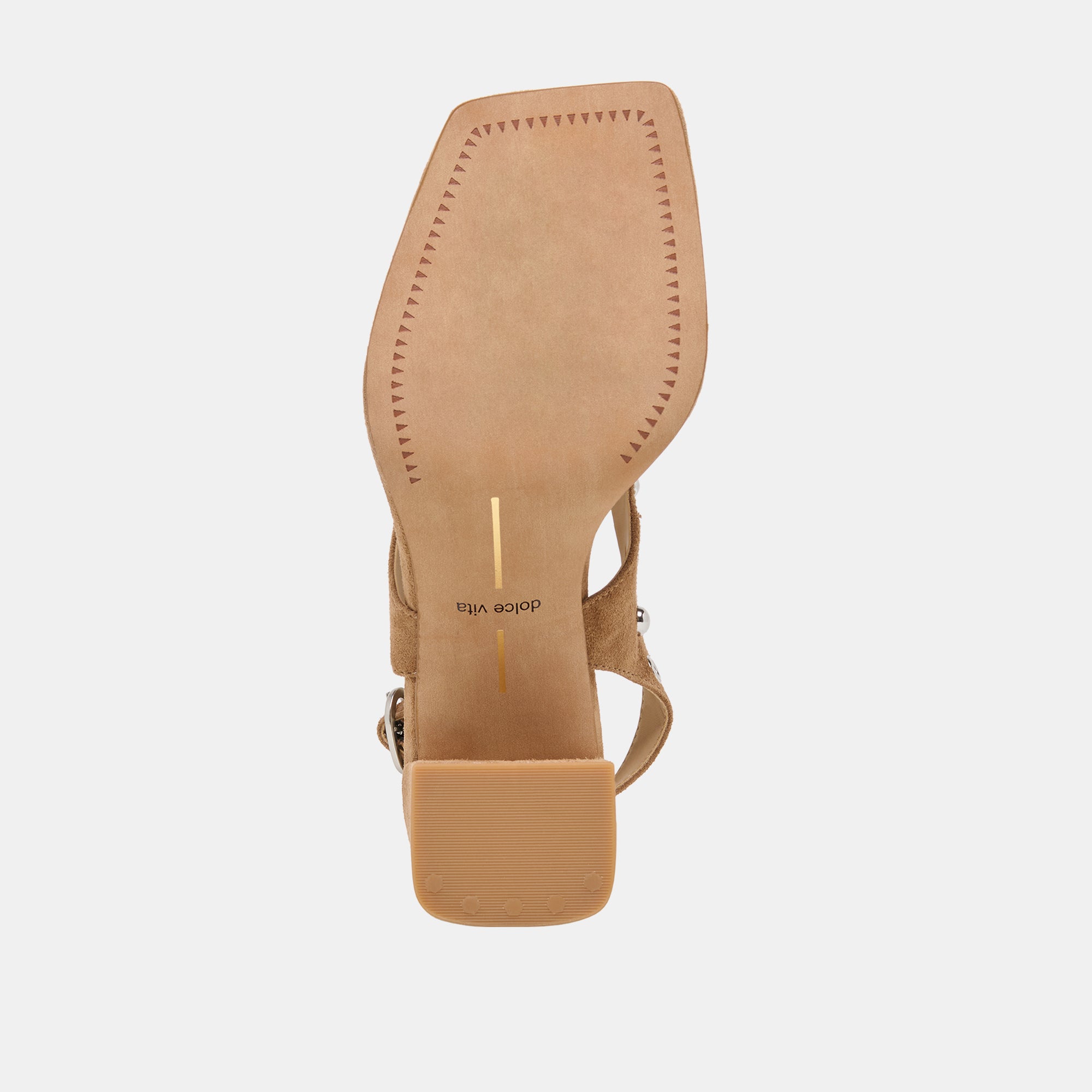 YVES STUD HEELS LT BROWN SUEDE - Image 11