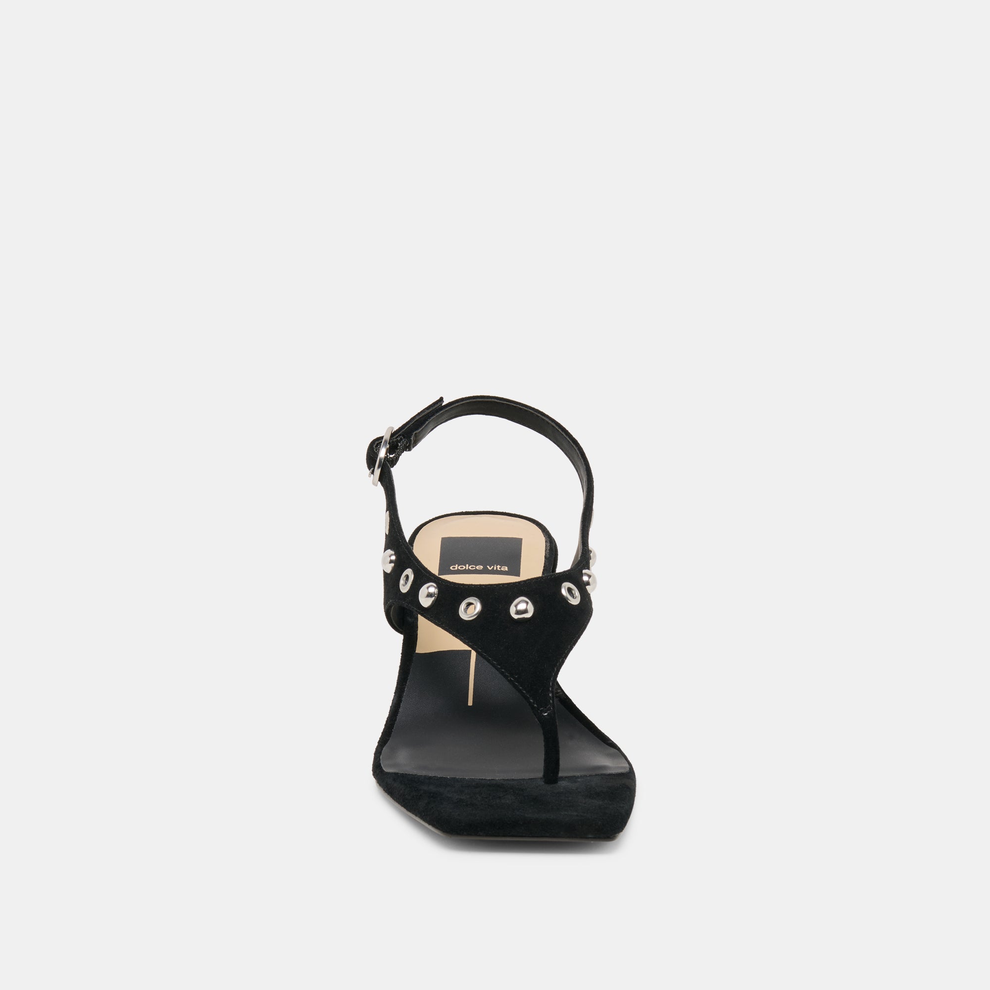 YVES STUD HEELS ONYX SUEDE - Image 6