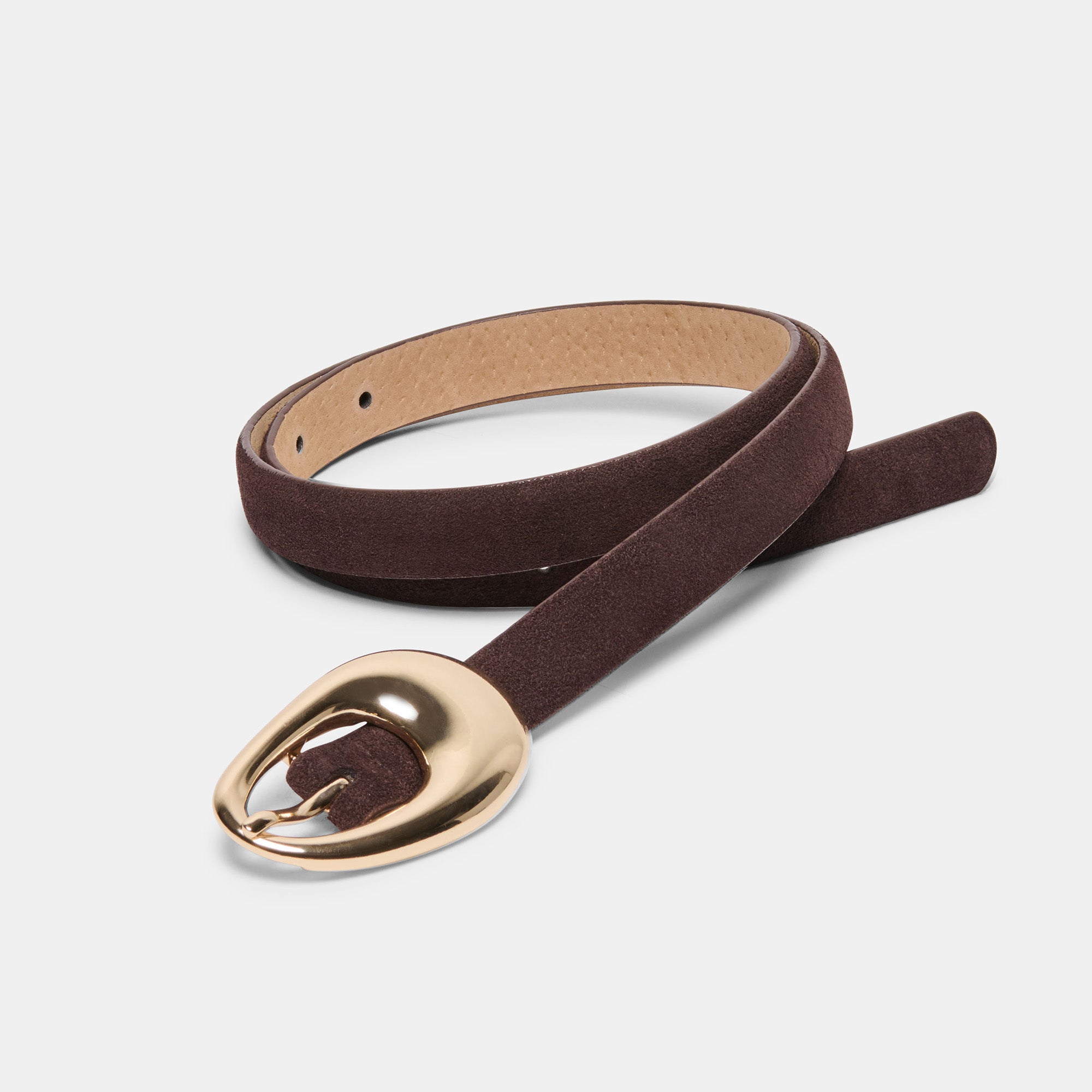 ORGANIC OVAL BUCKLE BELT MAHOGANY GOLD - Image 3