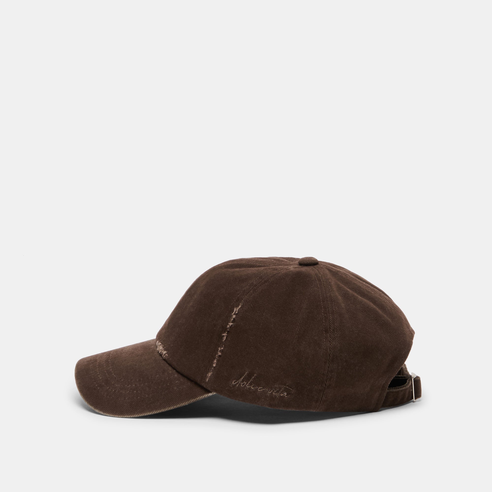 DISTRESSED BASEBALL CAP DARK BROWN - Image 3