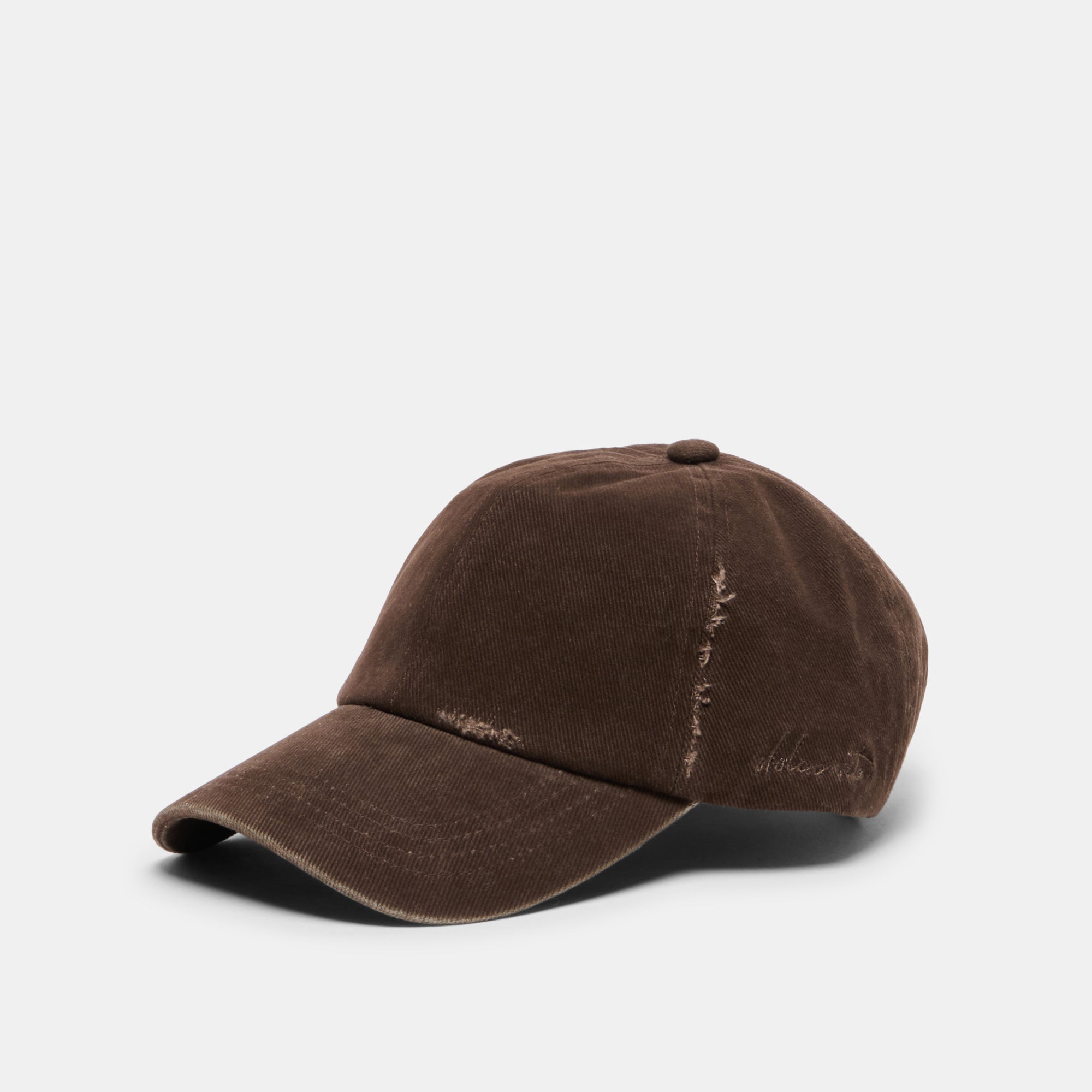 DISTRESSED BASEBALL CAP DARK BROWN - Image 6