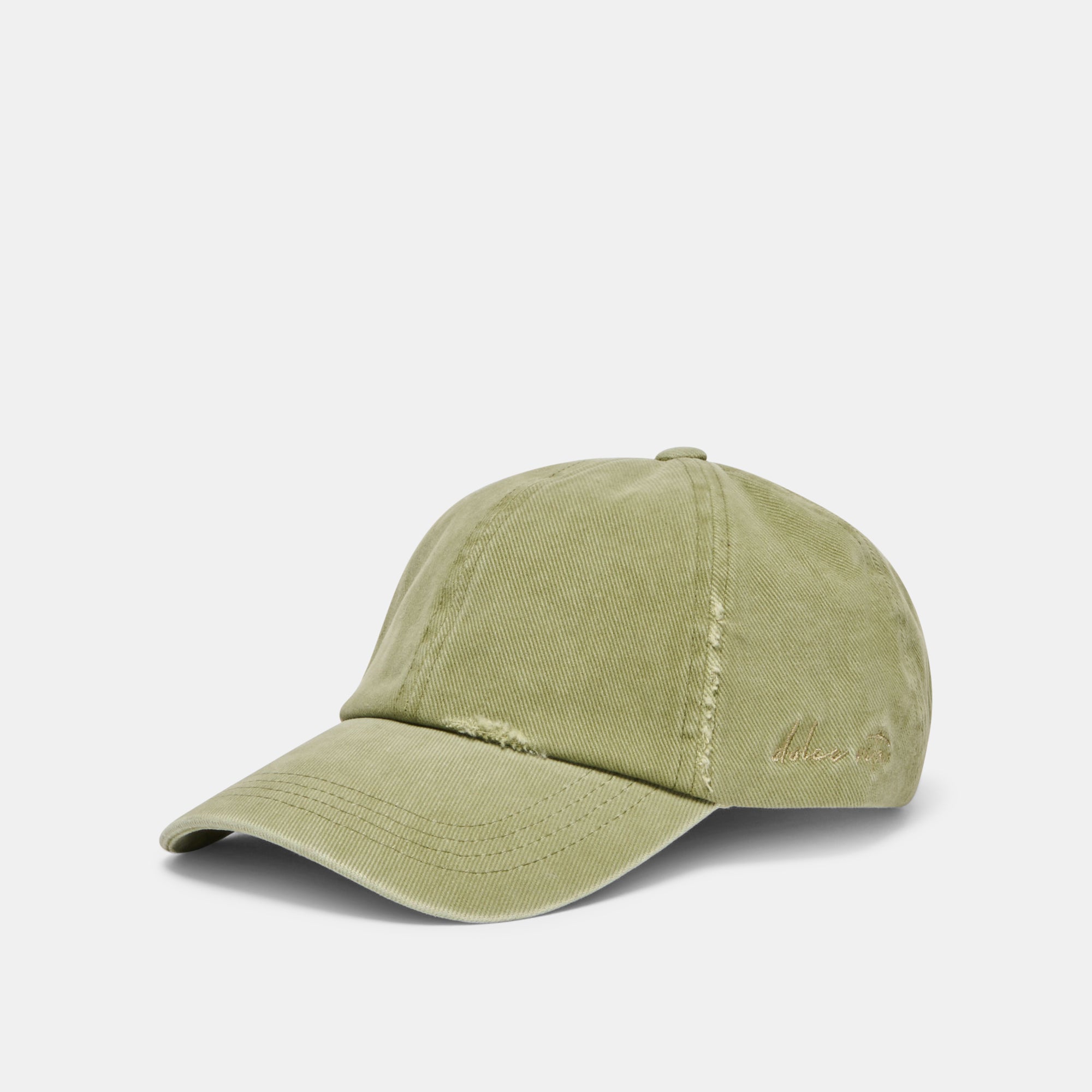 DISTRESSED BASEBALL CAP OLIVE - Image 7