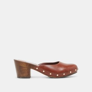 CAMYN HEELS BROWN LEATHER