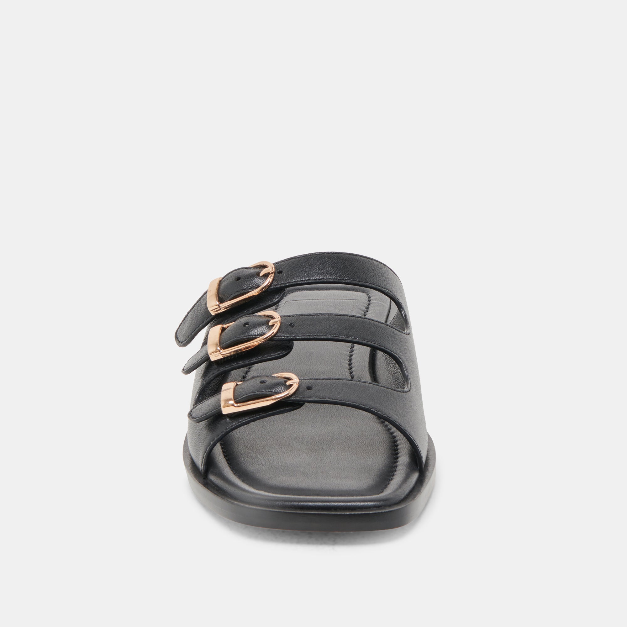FIN SANDALS BLACK LEATHER - Image 6