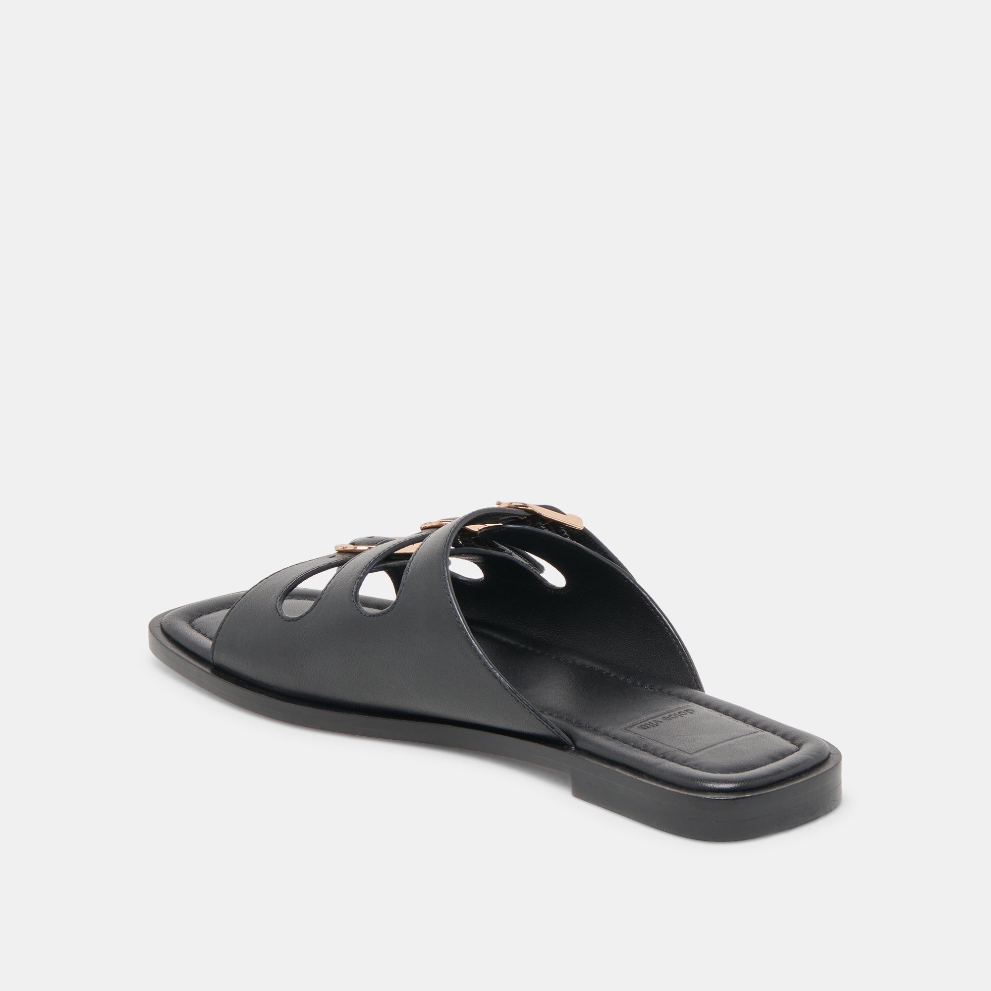 FIN SANDALS BLACK LEATHER - Image 5