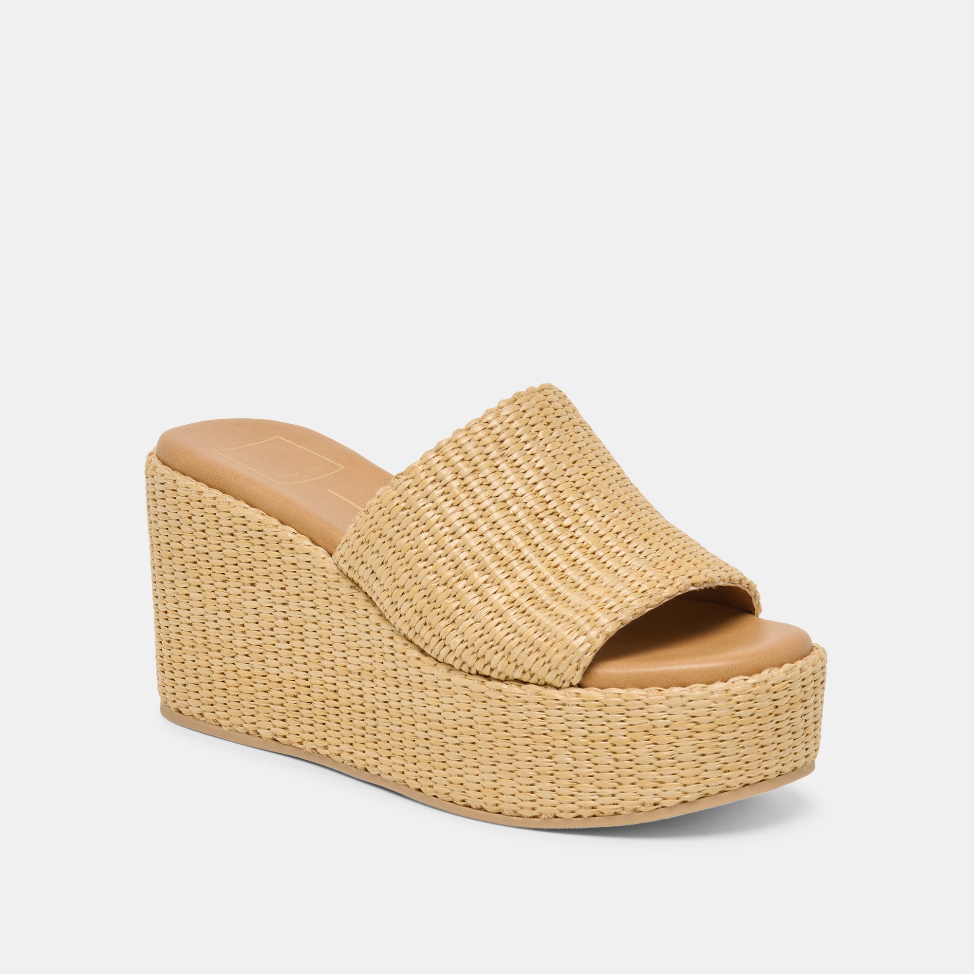 JOCLYN WIDE WEDGES LT NATURAL RAFFIA - Image 2