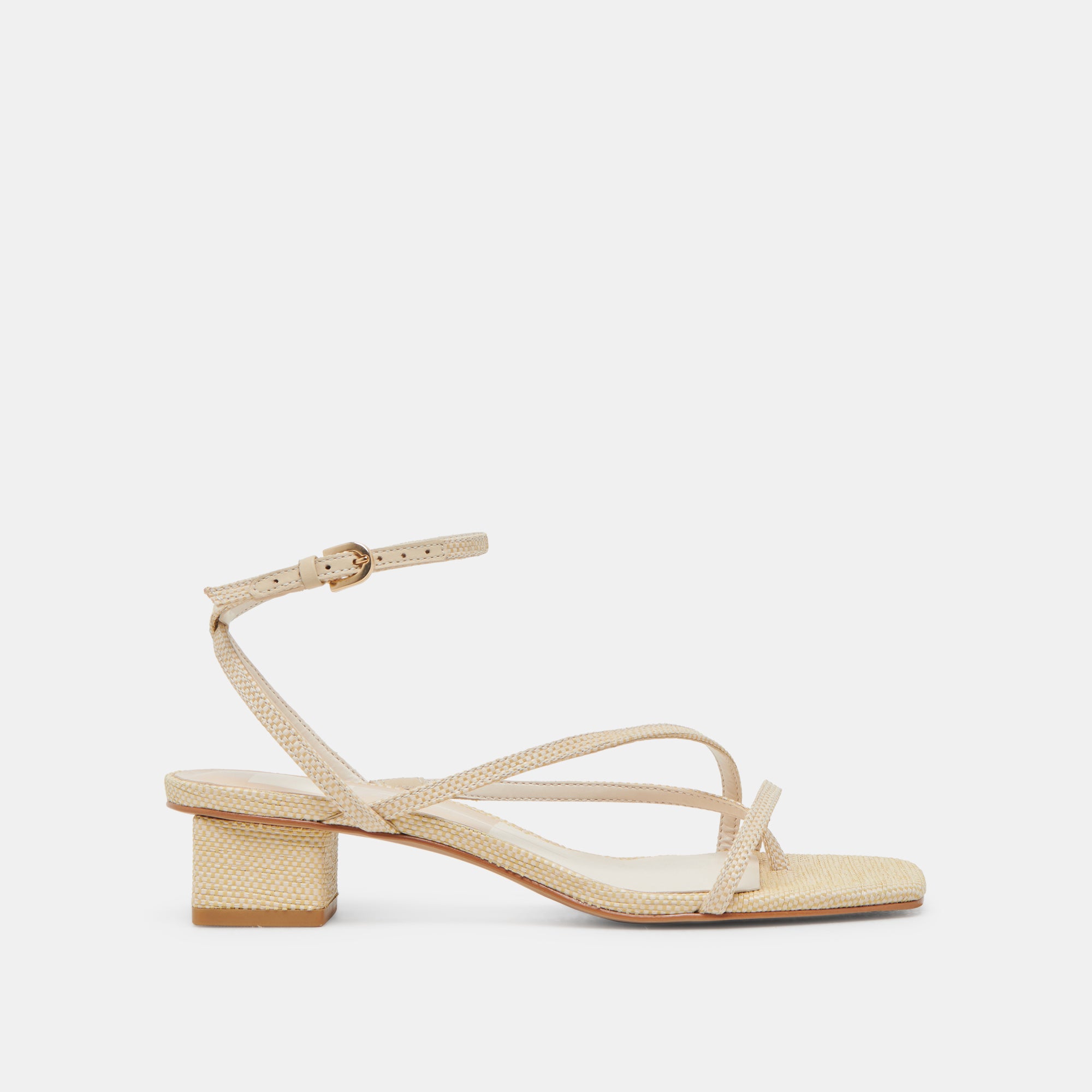 KARLOS WIDE SANDALS NATURAL WOVEN RAFFIA