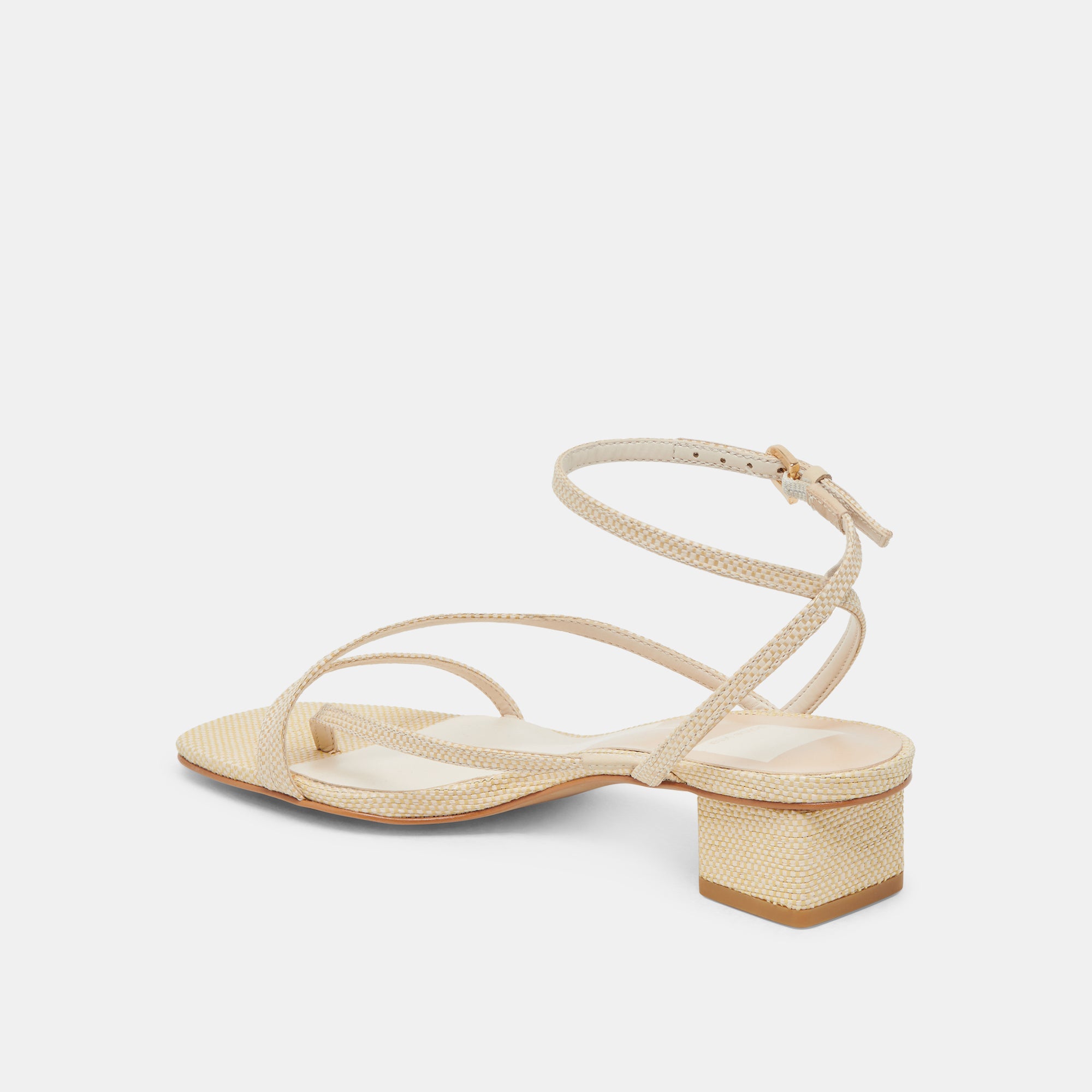 KARLOS WIDE SANDALS NATURAL WOVEN RAFFIA - Image 5