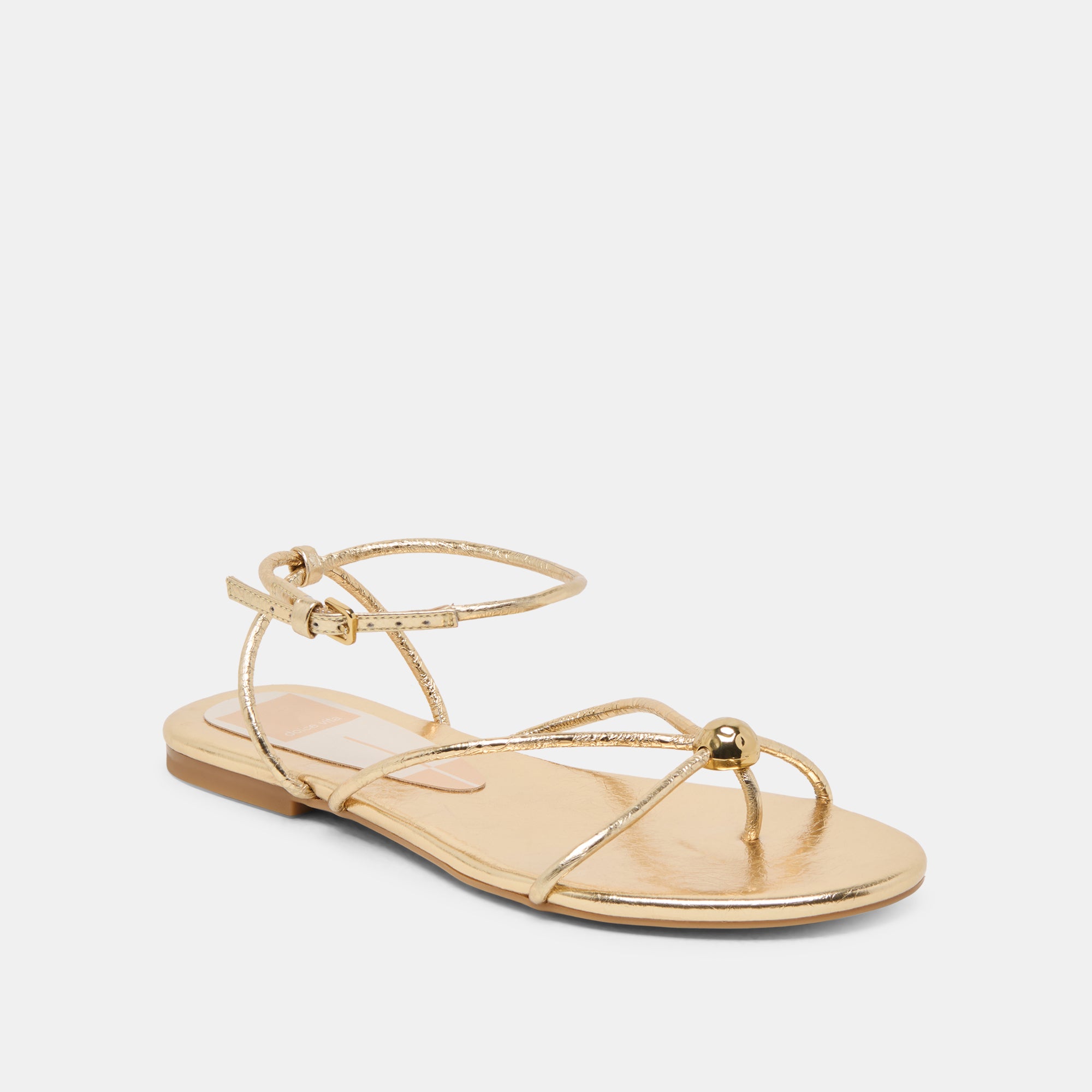 KENLEY SANDALS GOLD LEATHER - Image 3