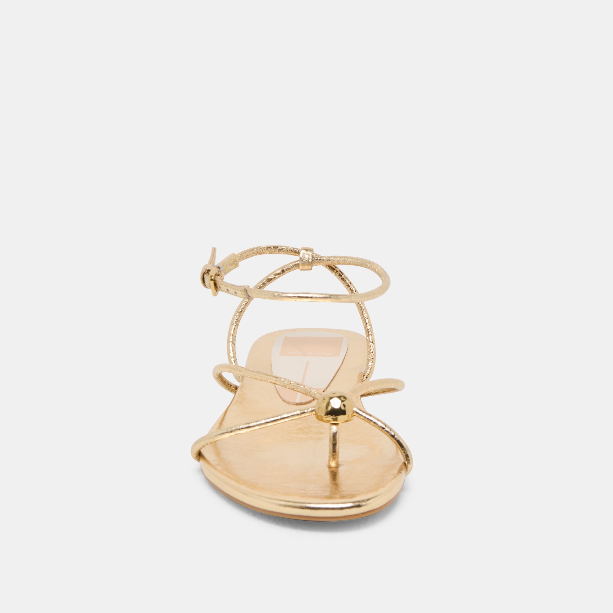KENLEY SANDALS GOLD LEATHER - Image 9