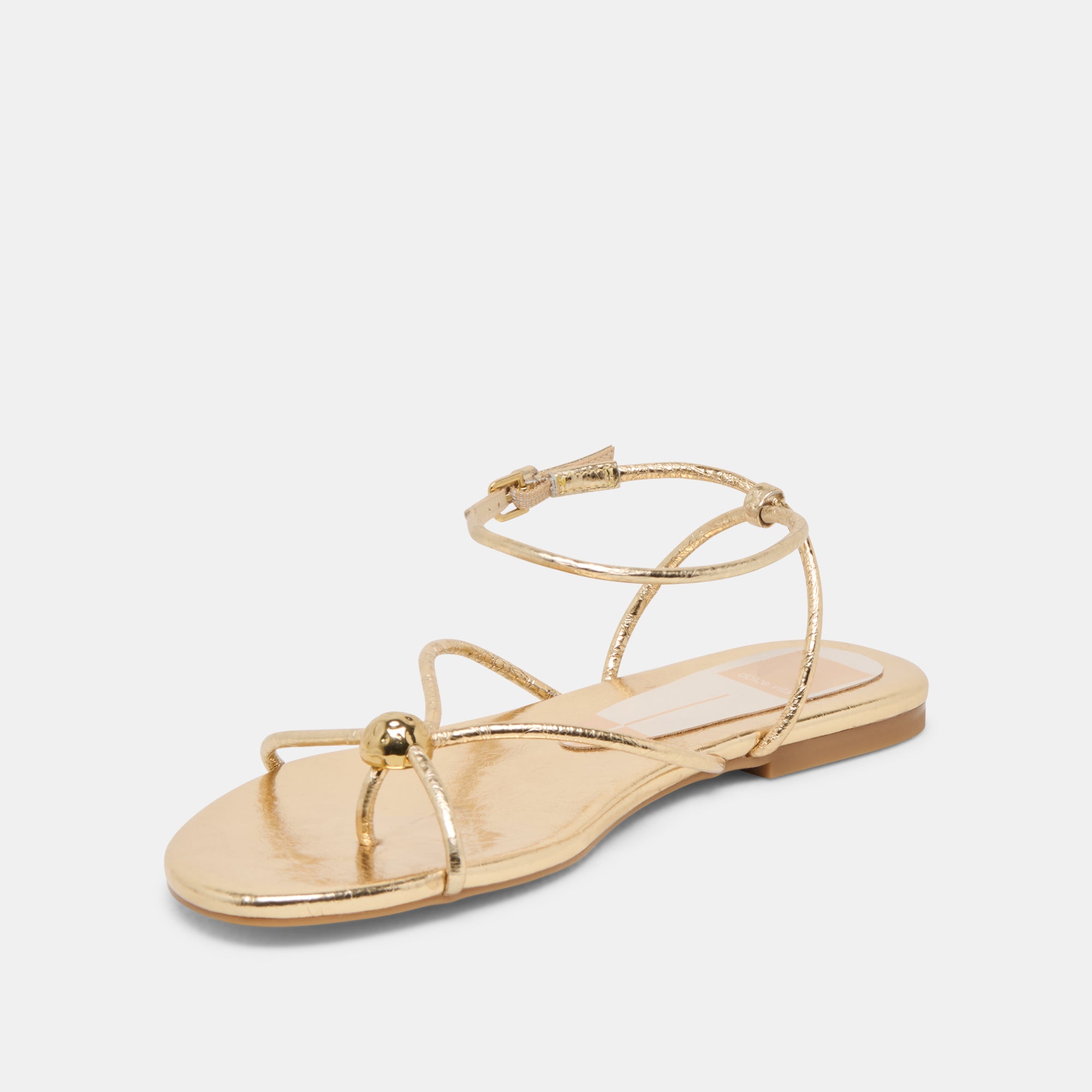 KENLEY SANDALS GOLD LEATHER - Image 7